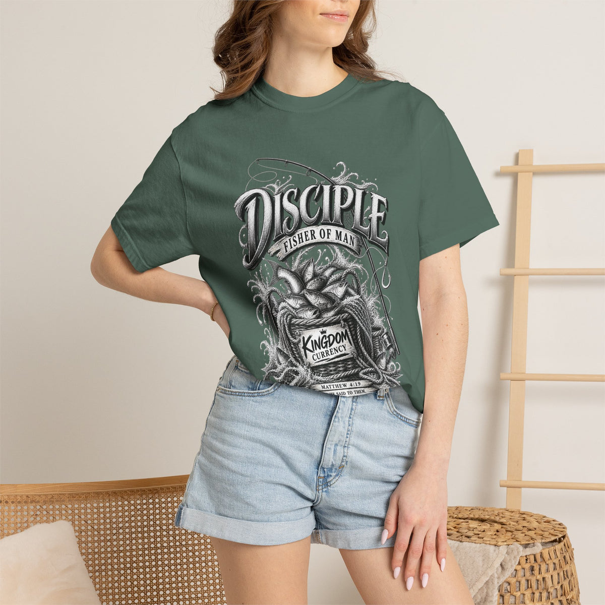 Disciple Fisher of Men Graphic T-Shirt — Fishing Design