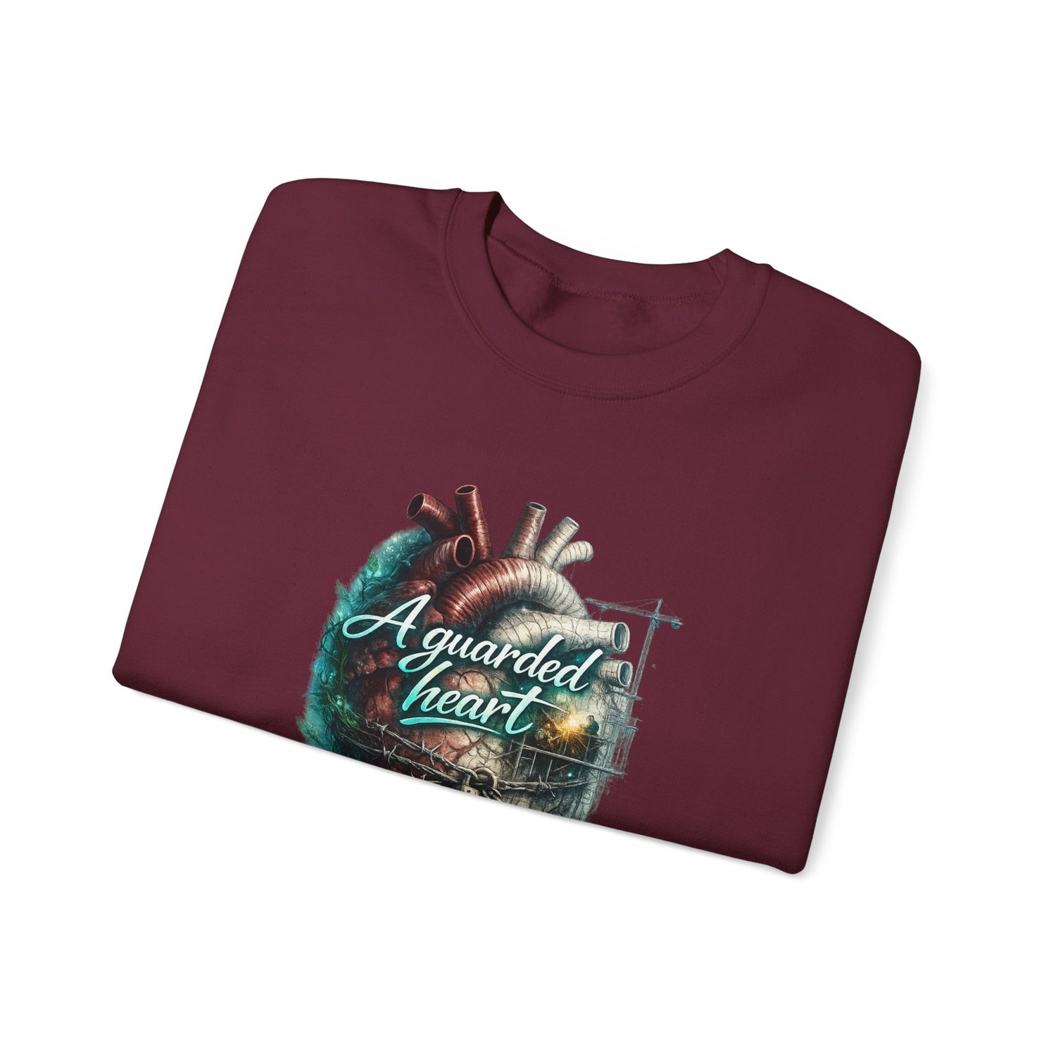 "A Guarded Heart" Crewneck Sweatshirt — Unisex Graphic Pullover