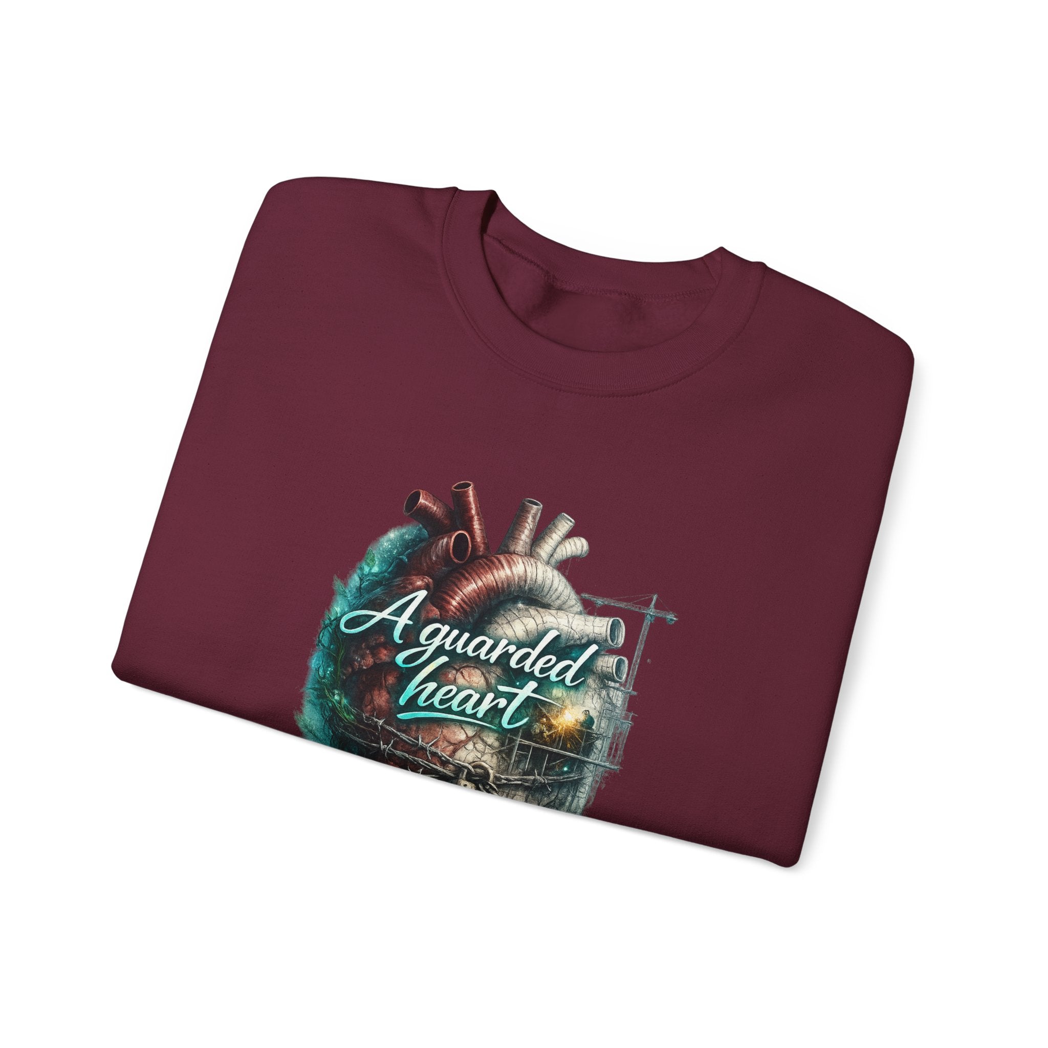 "A Guarded Heart" Crewneck Sweatshirt — Unisex Graphic Pullover
