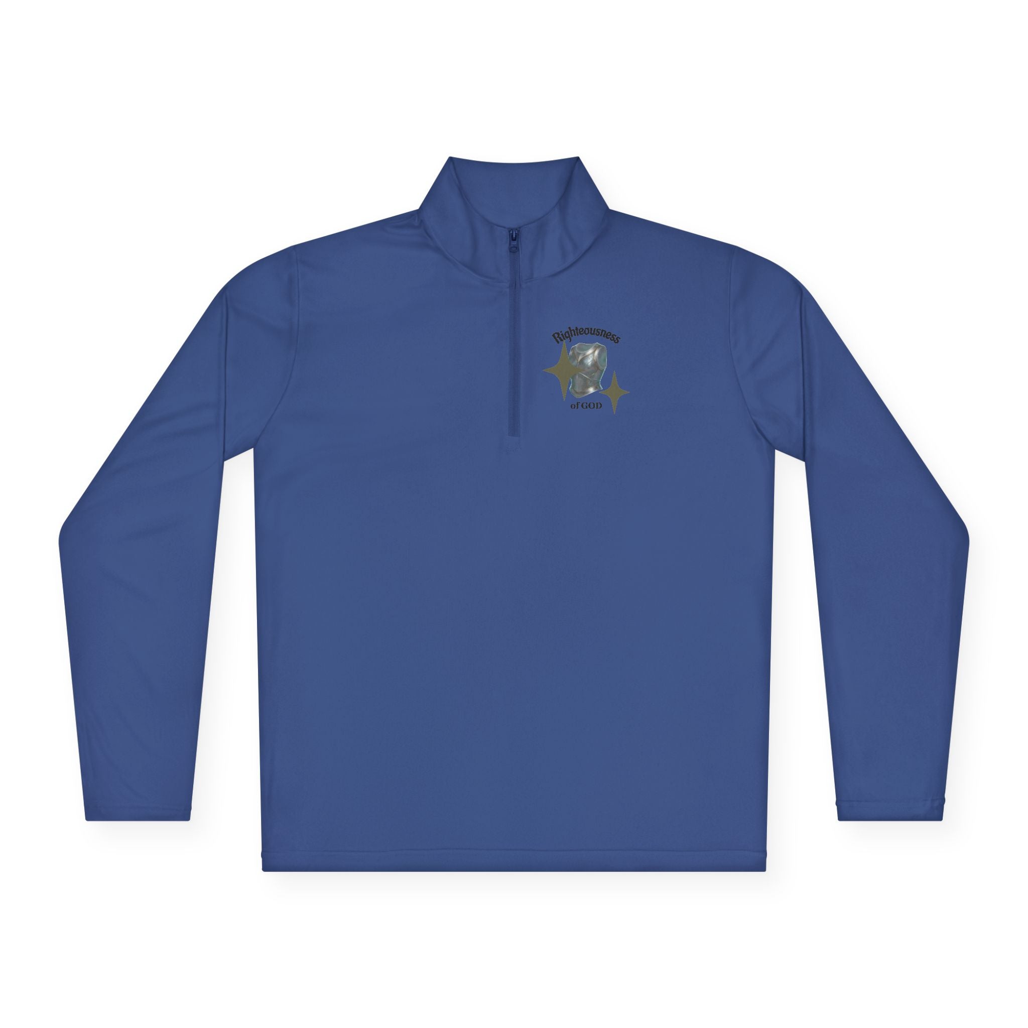 "Breastplate of Righteousness" Quarter-Zip Pullover — Unisex Graphic Sweatshirt