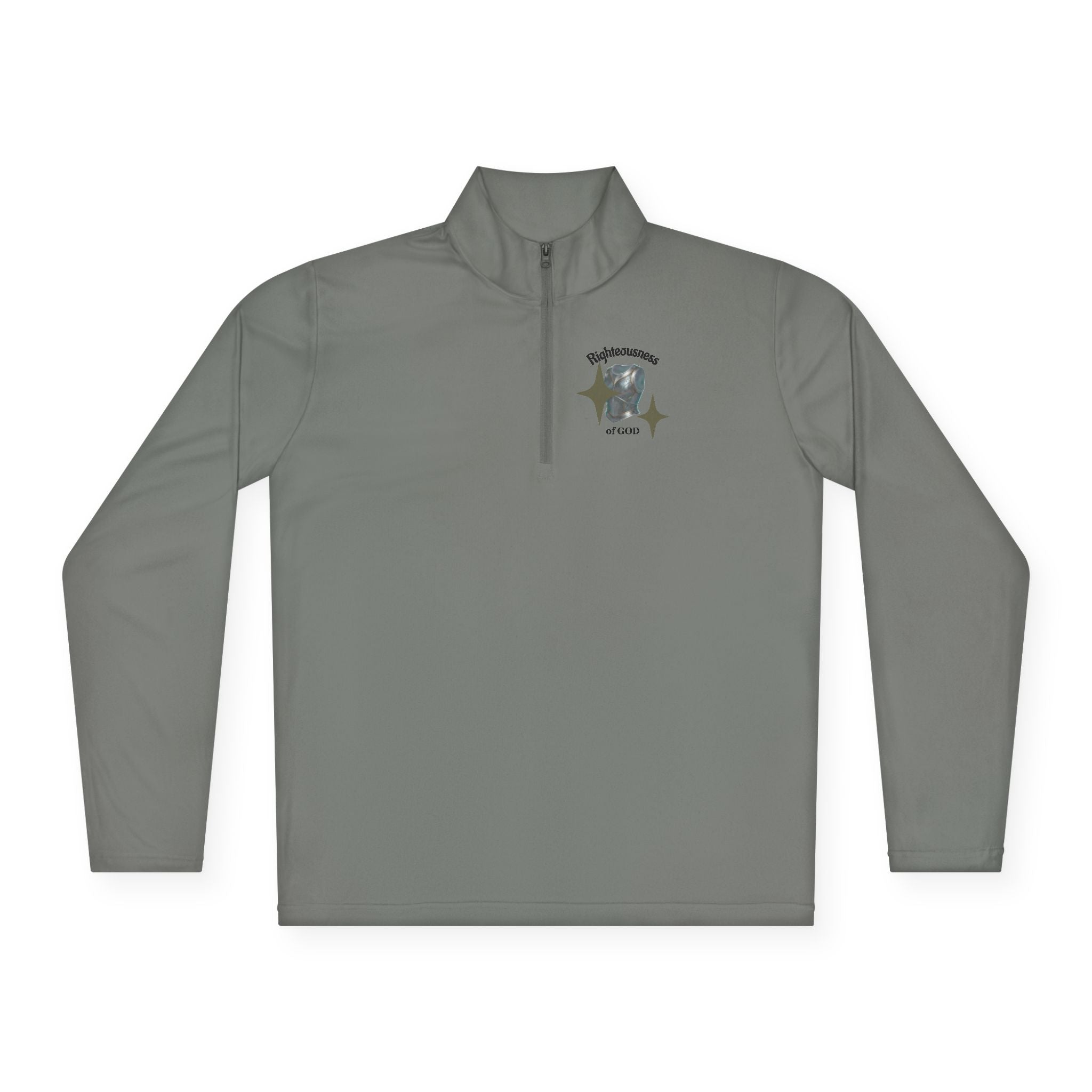 "Breastplate of Righteousness" Quarter-Zip Pullover — Unisex Graphic Sweatshirt