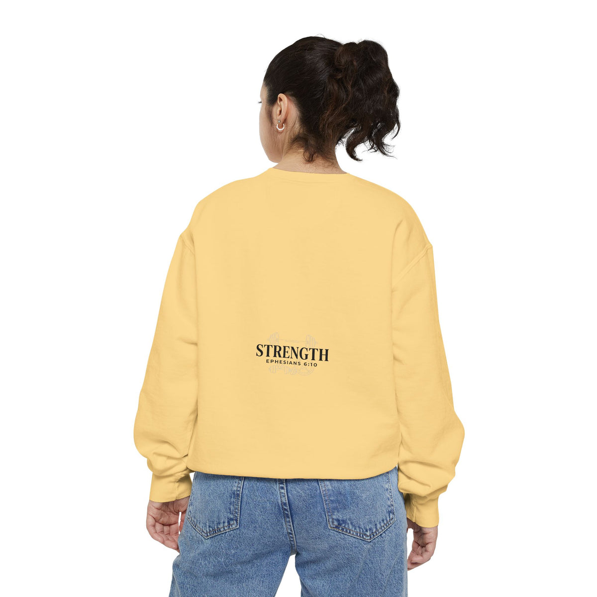 Strong in the Lord Crewneck — Ephesians 6:10 Faith Sweatshirt