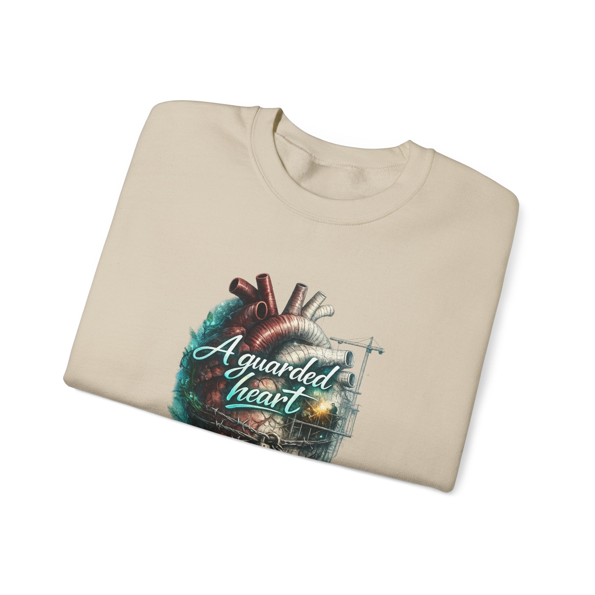 "A Guarded Heart" Crewneck Sweatshirt — Unisex Graphic Pullover