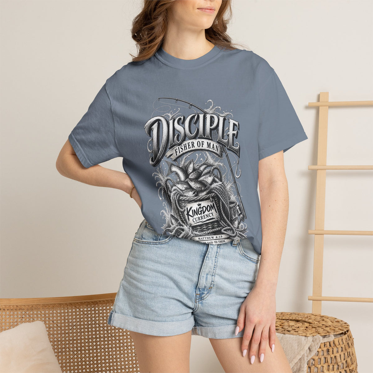 Disciple Fisher of Men Graphic T-Shirt — Fishing Design