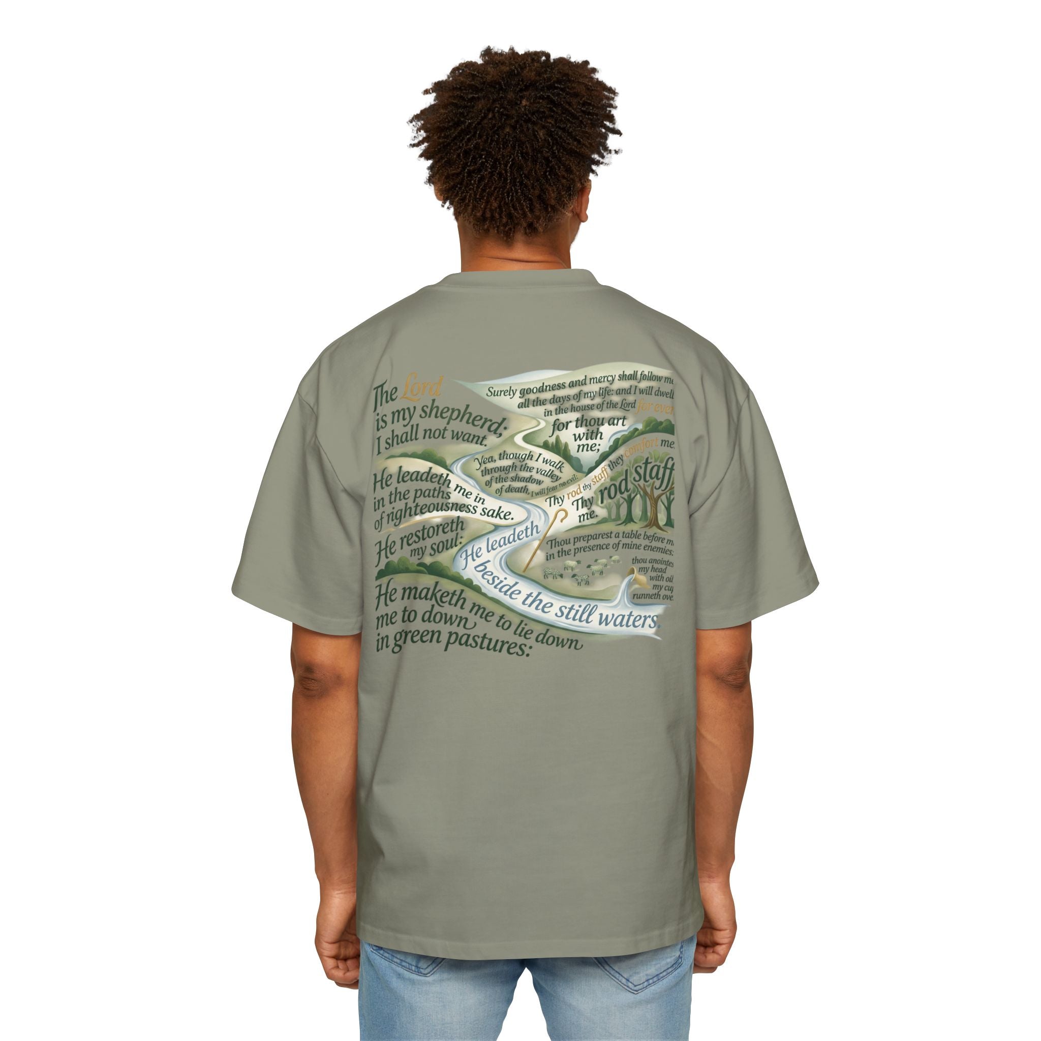 "Psalms 23" Oversized Graphic Tee — Men&