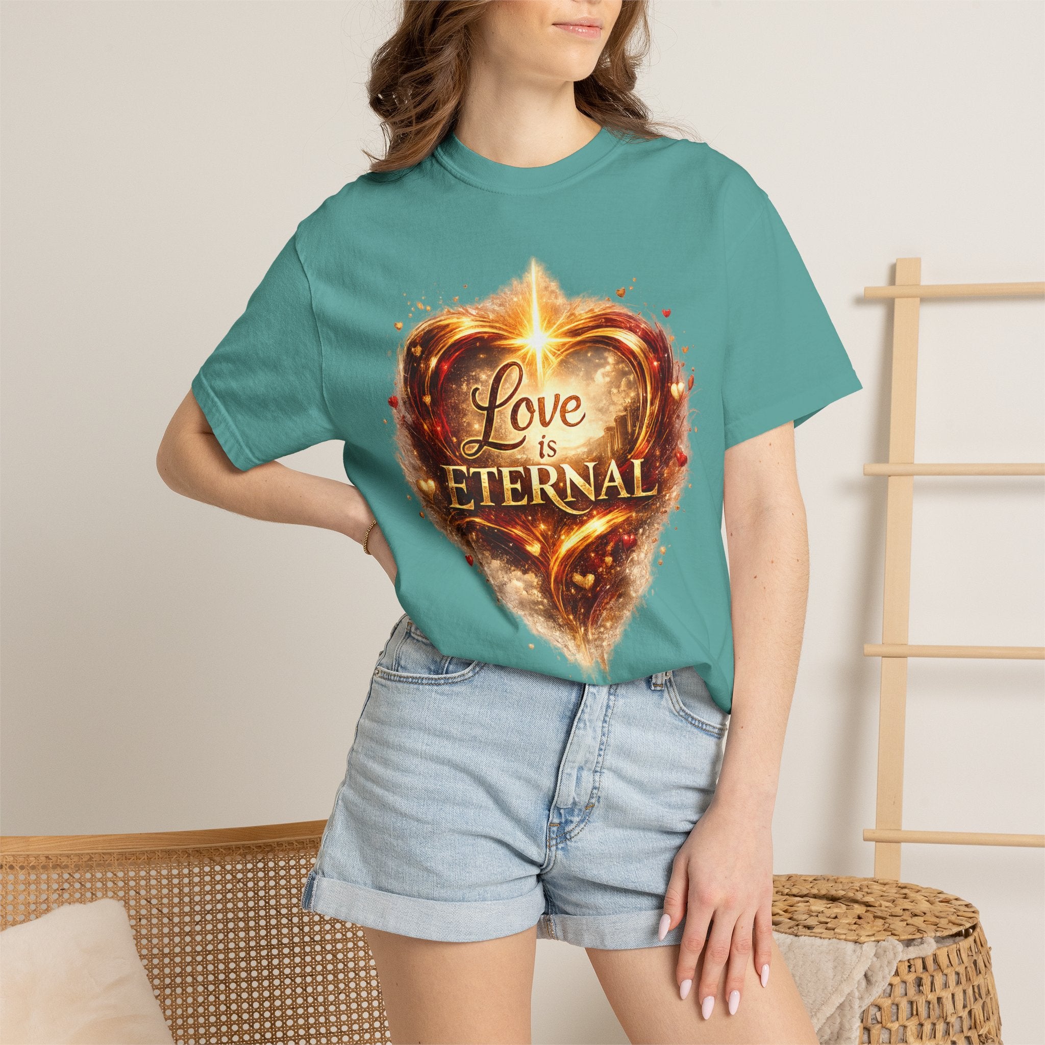 "Love Is Eternal" Heart Graphic Tee — Unisex 1 Corinthians 13 T-Shirt