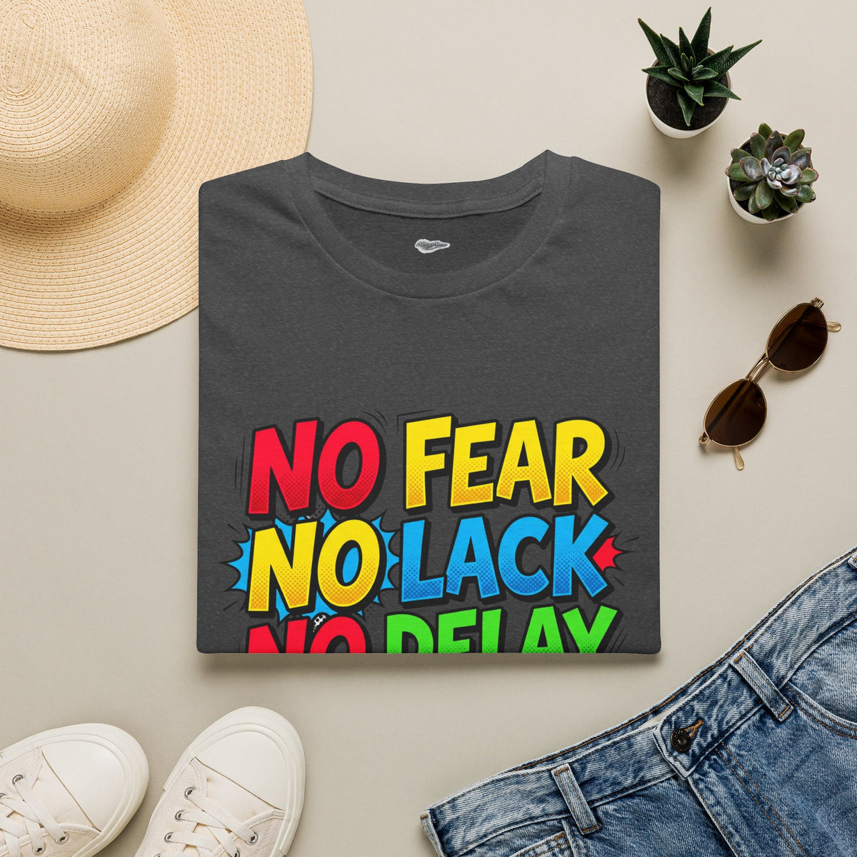 No Fear No Lack No Delay Tee — Psalm 23 Christian T-Shirt