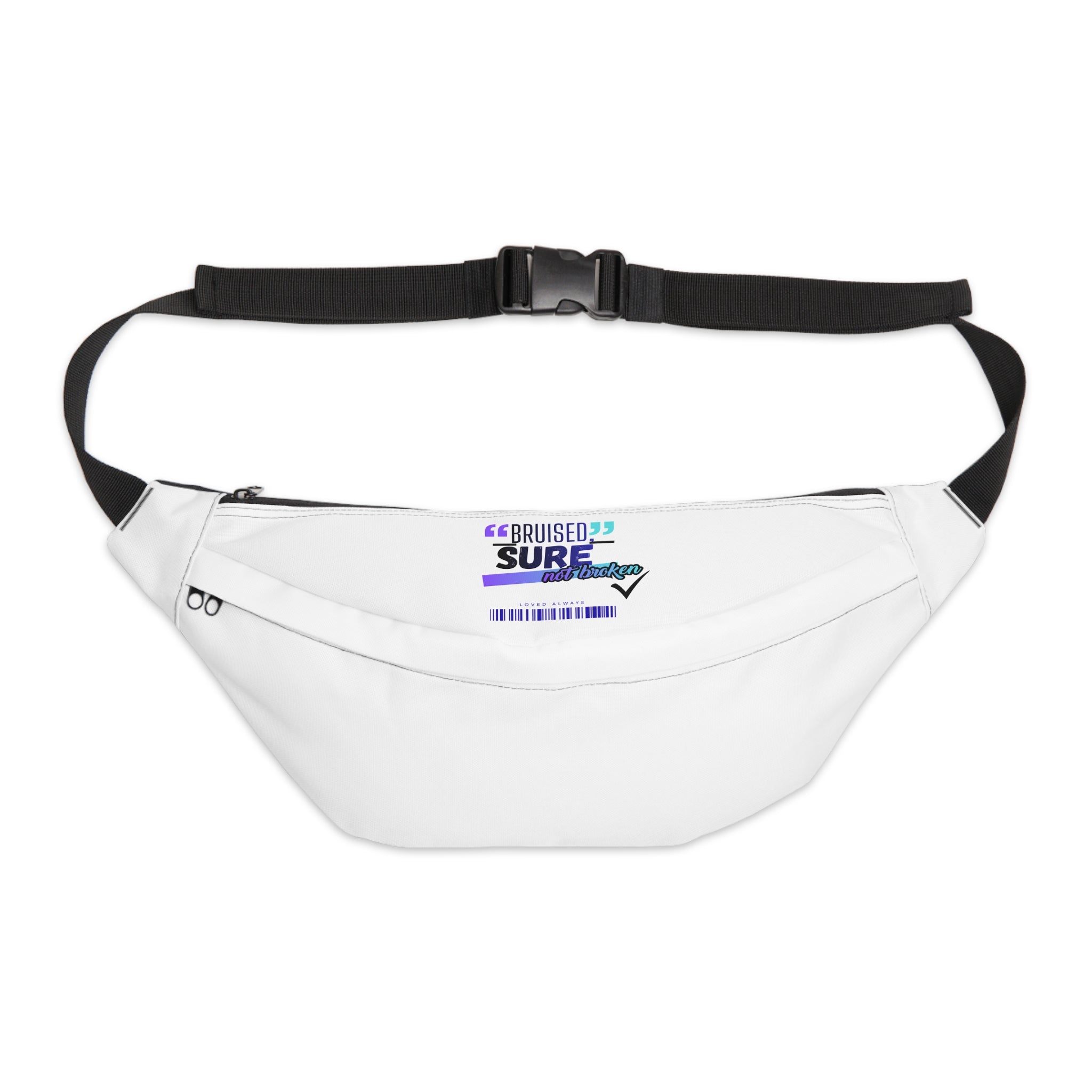 "Bruised But Not Broken" Fanny Pack — Adjustable Waist Belt Bag for Men & Women