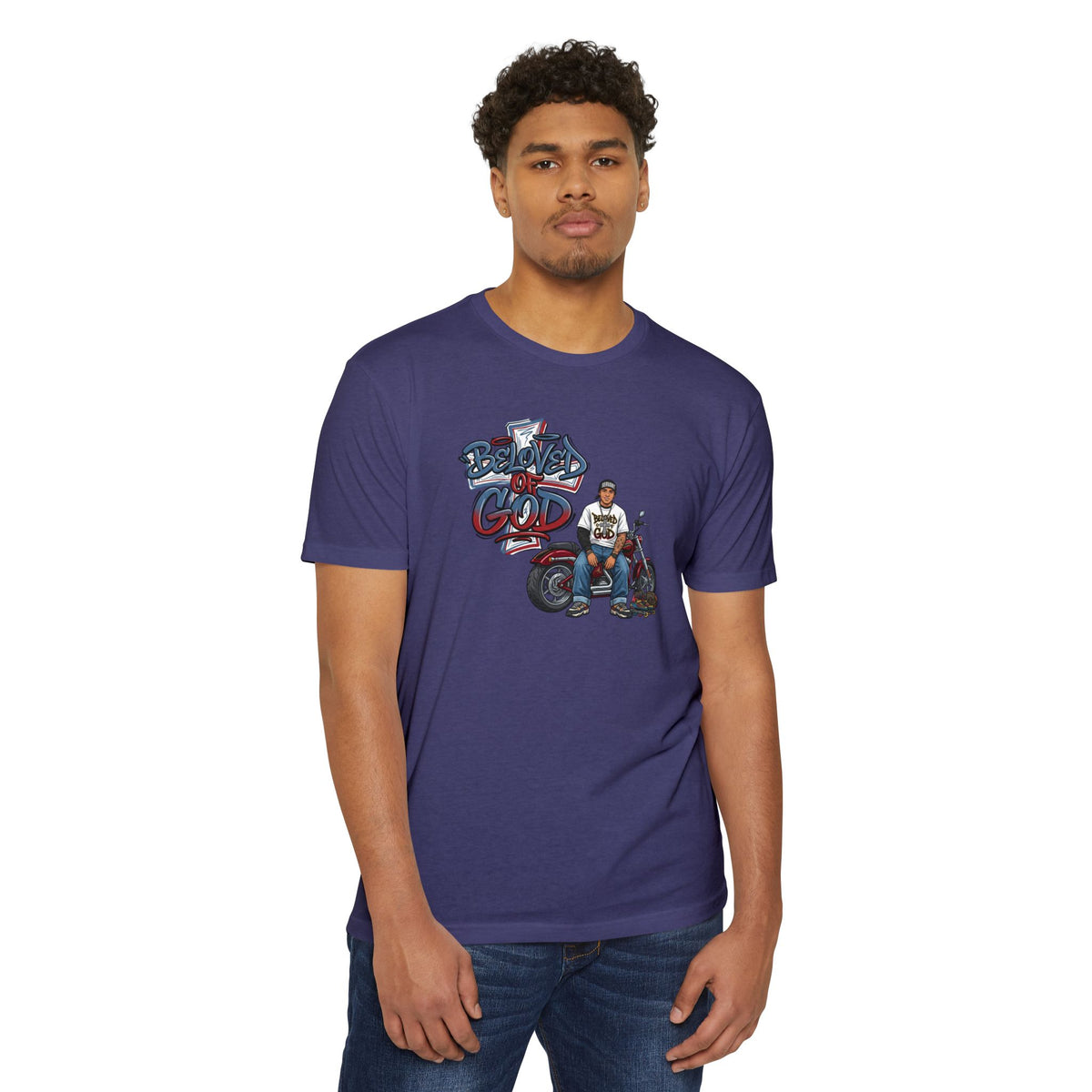 Mercy Manna Beloved of G T-Shirt – Motorcycle Love Graphic Tee