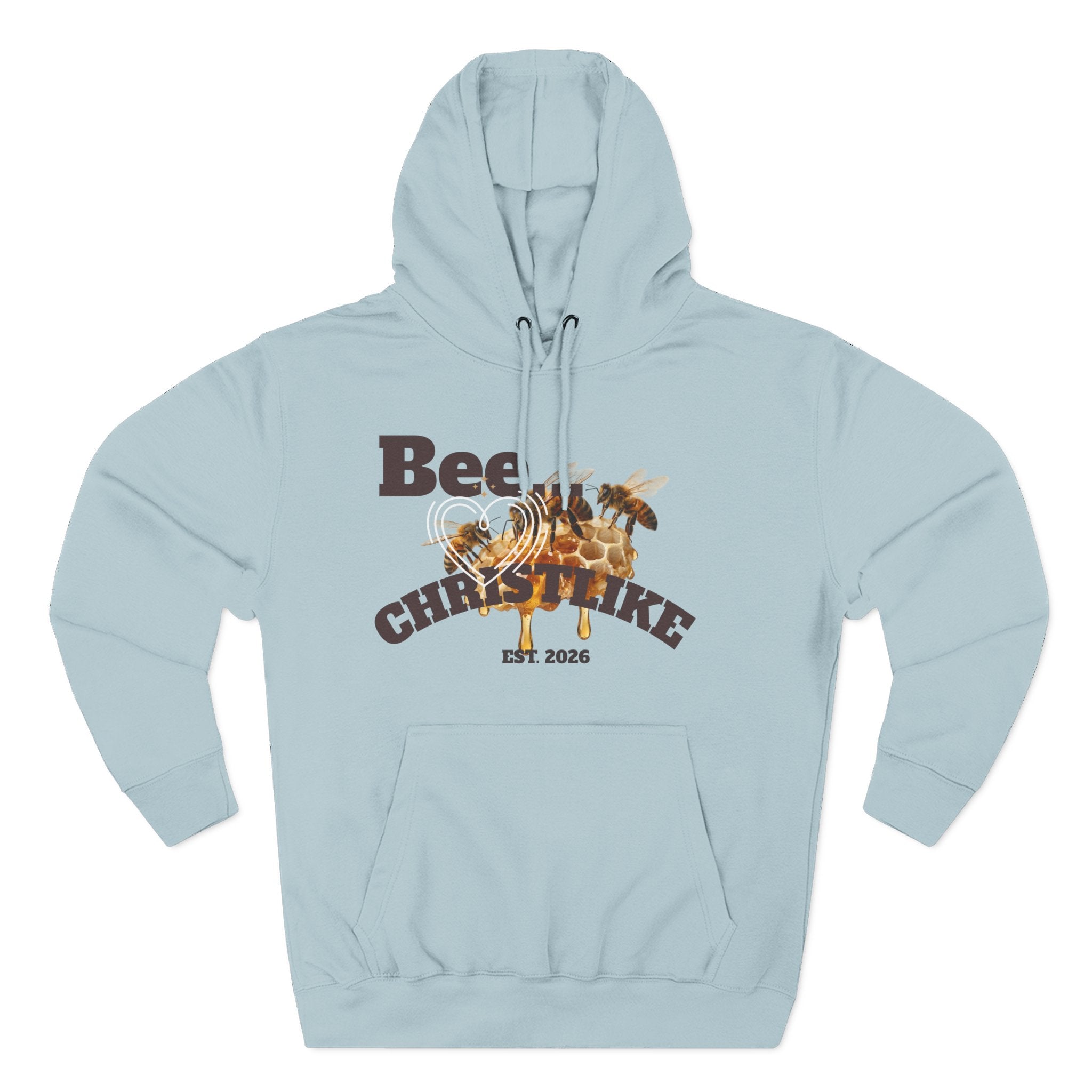 "Be Christlike" Honeybee Graphic Pullover Hoodie — Unisex Fleece Sweatshirt