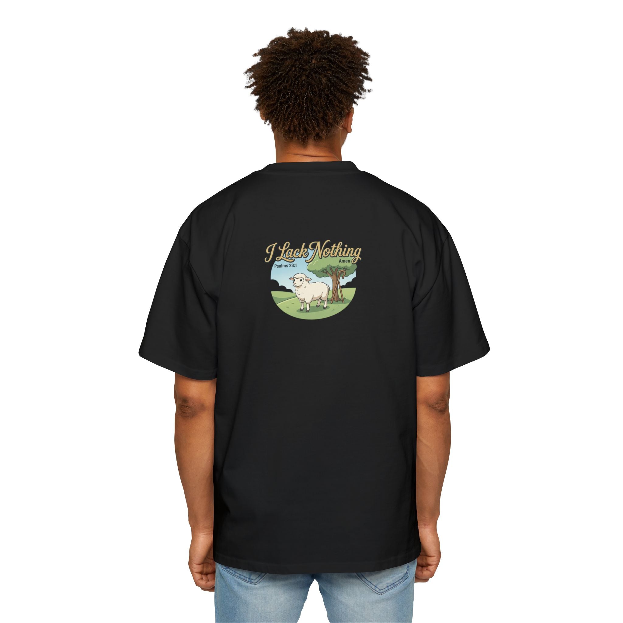 "The Lord Is My Shepherd" Oversized Graphic Tee — Men&