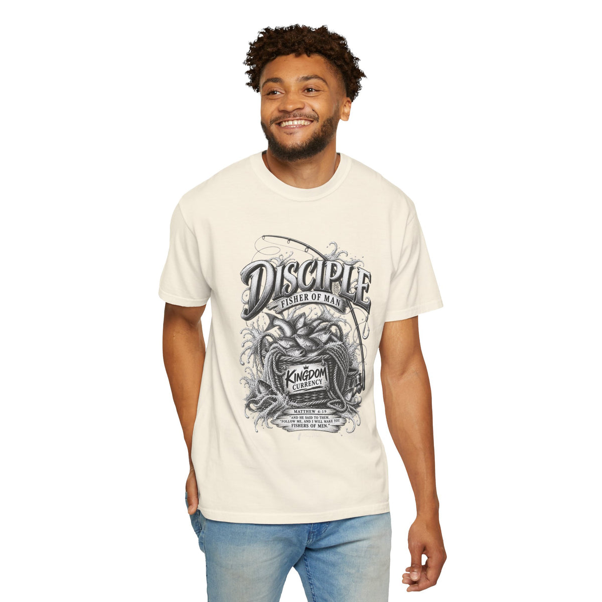 Disciple Fisher of Men Graphic T-Shirt — Fishing Design