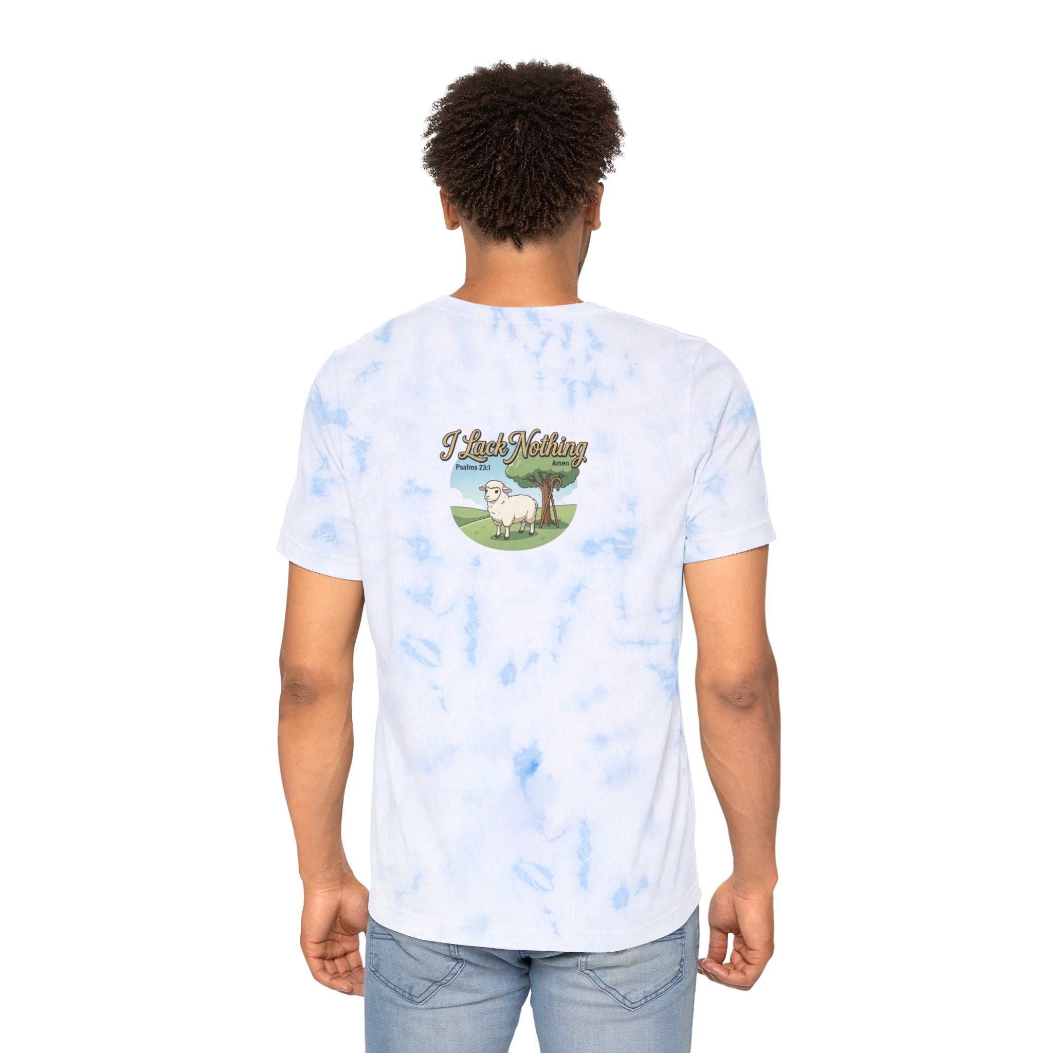 "The Lord Is My Shepherd" Tie-Dye Graphic Tee — Unisex Cotton T-Shirt