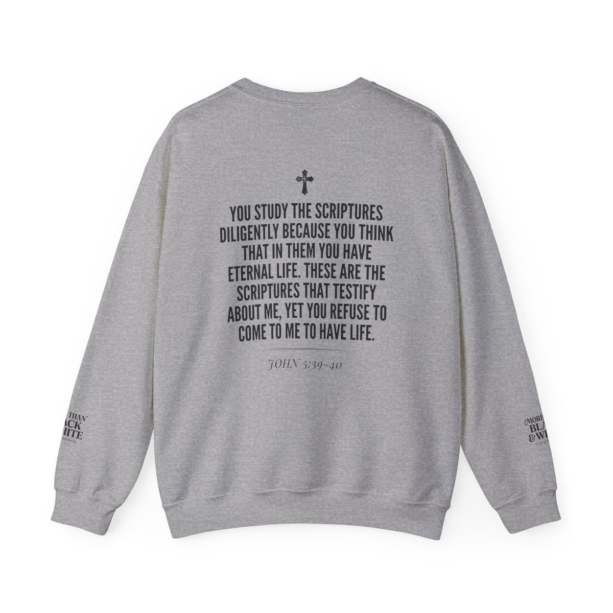 Mercy Manna More Than Black & White Crewneck Sweatshirt