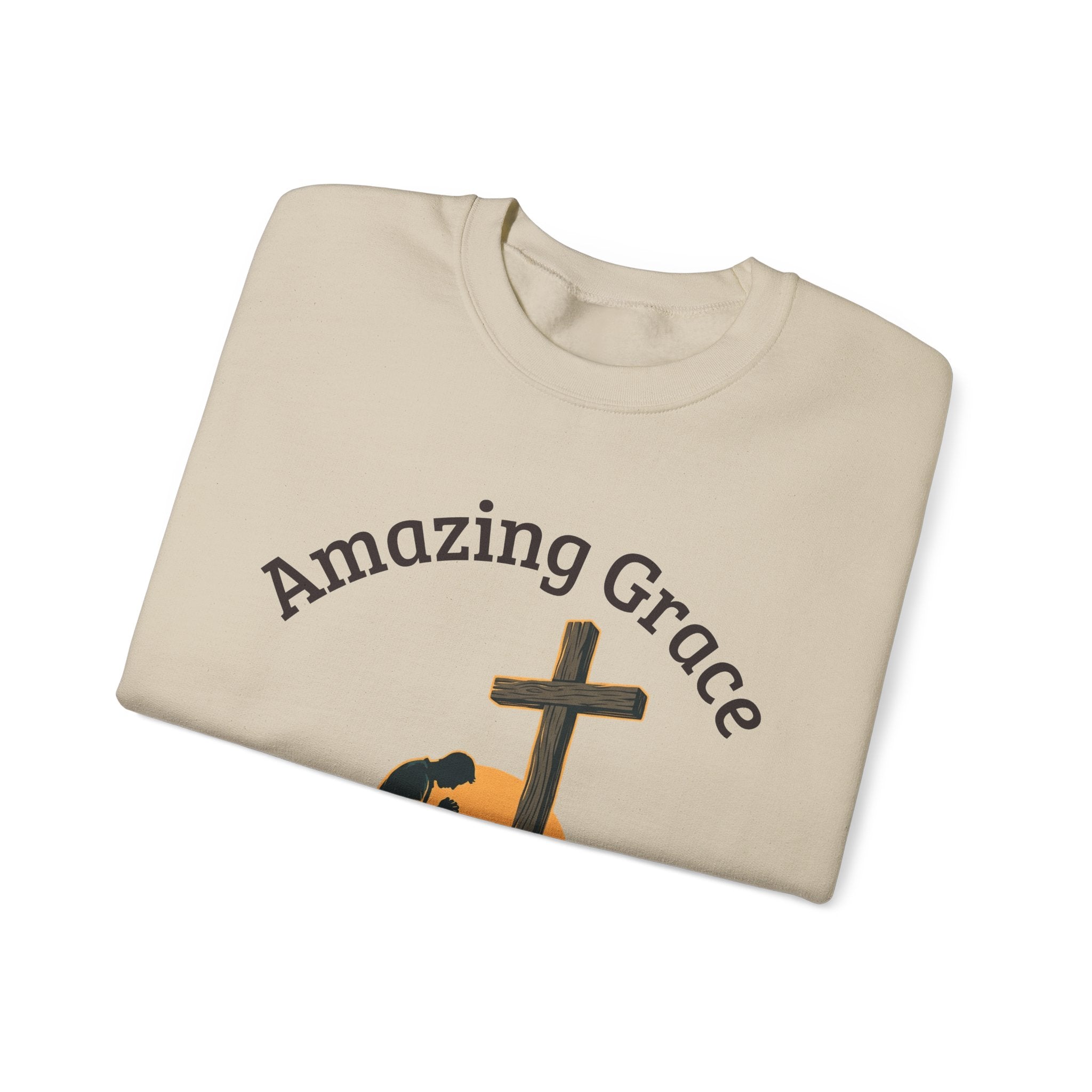 "Amazing Grace" Hallelujah Graphic Crewneck Sweatshirt — Unisex Pullover