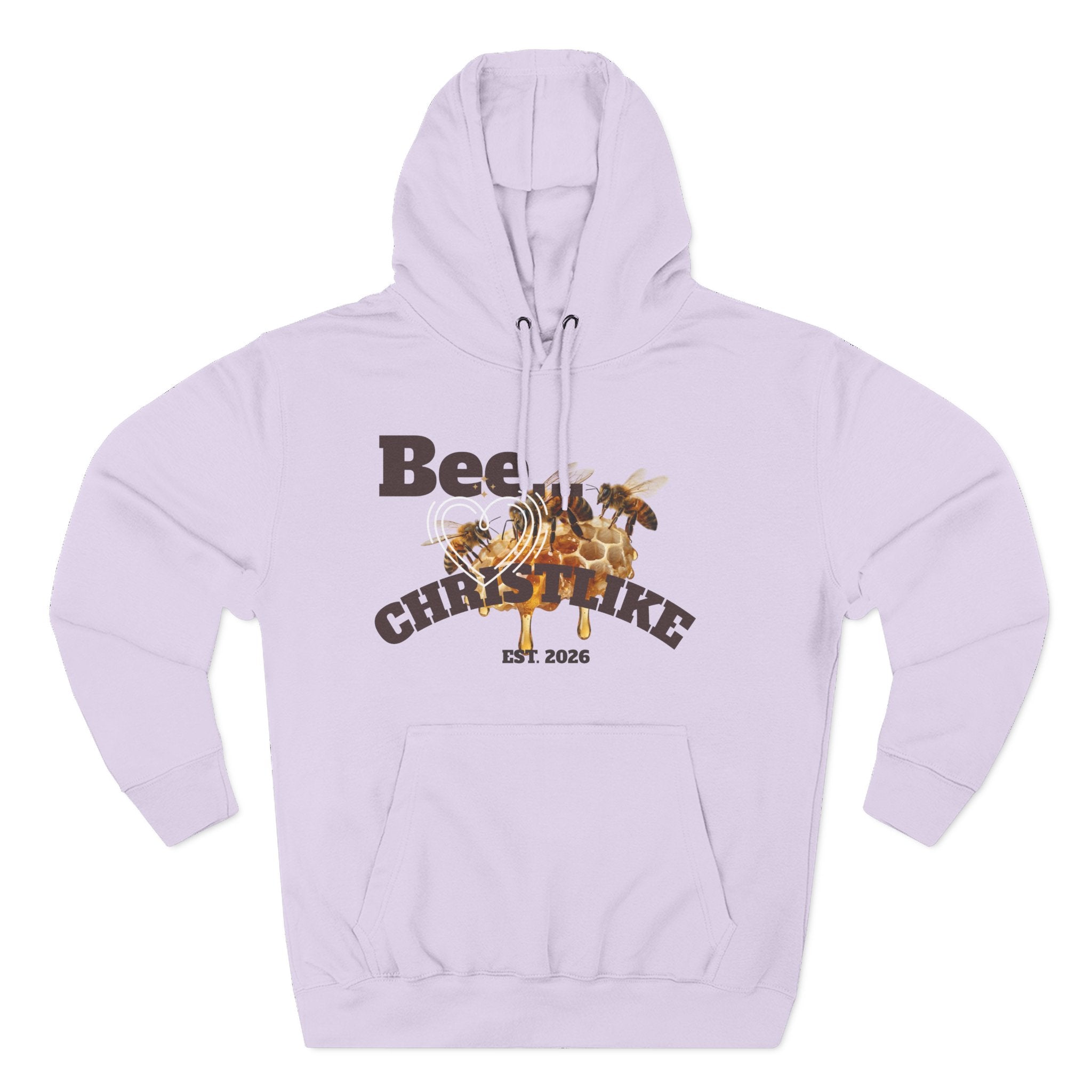 "Be Christlike" Honeybee Graphic Pullover Hoodie — Unisex Fleece Sweatshirt