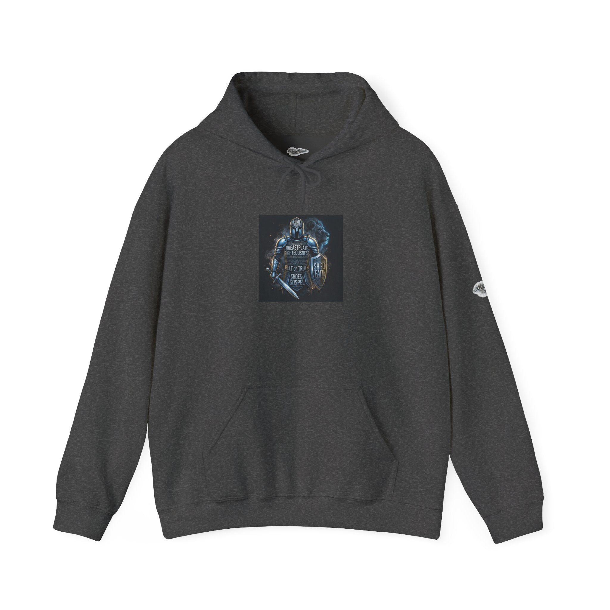 "Armor of God" Knight Graphic Pullover Hoodie — Unisex Fleece Sweatshirt