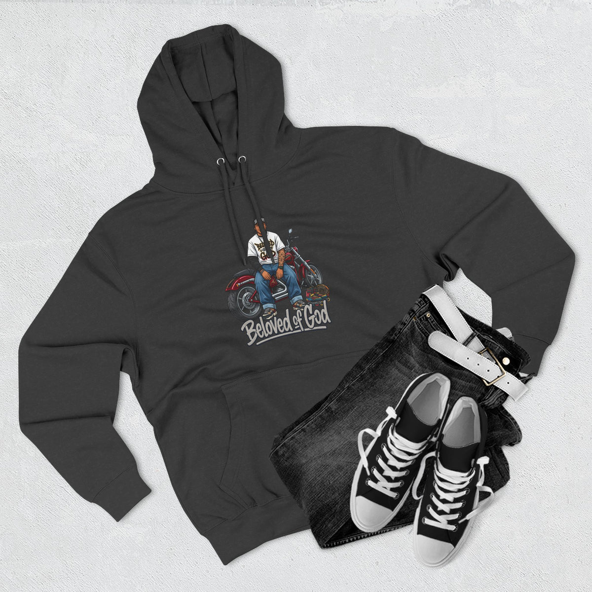 Beloved of God Motorcycle Hoodie — Inspired Biker Pullover