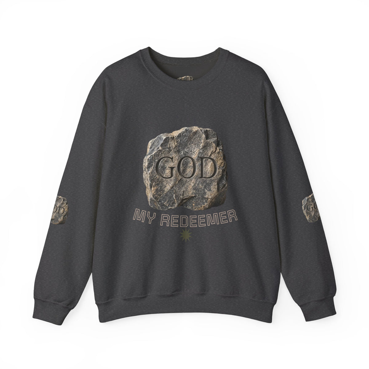 Mercy Manna My Redeemer Crewneck Sweatshirt – Stone Graphic Love Pullover