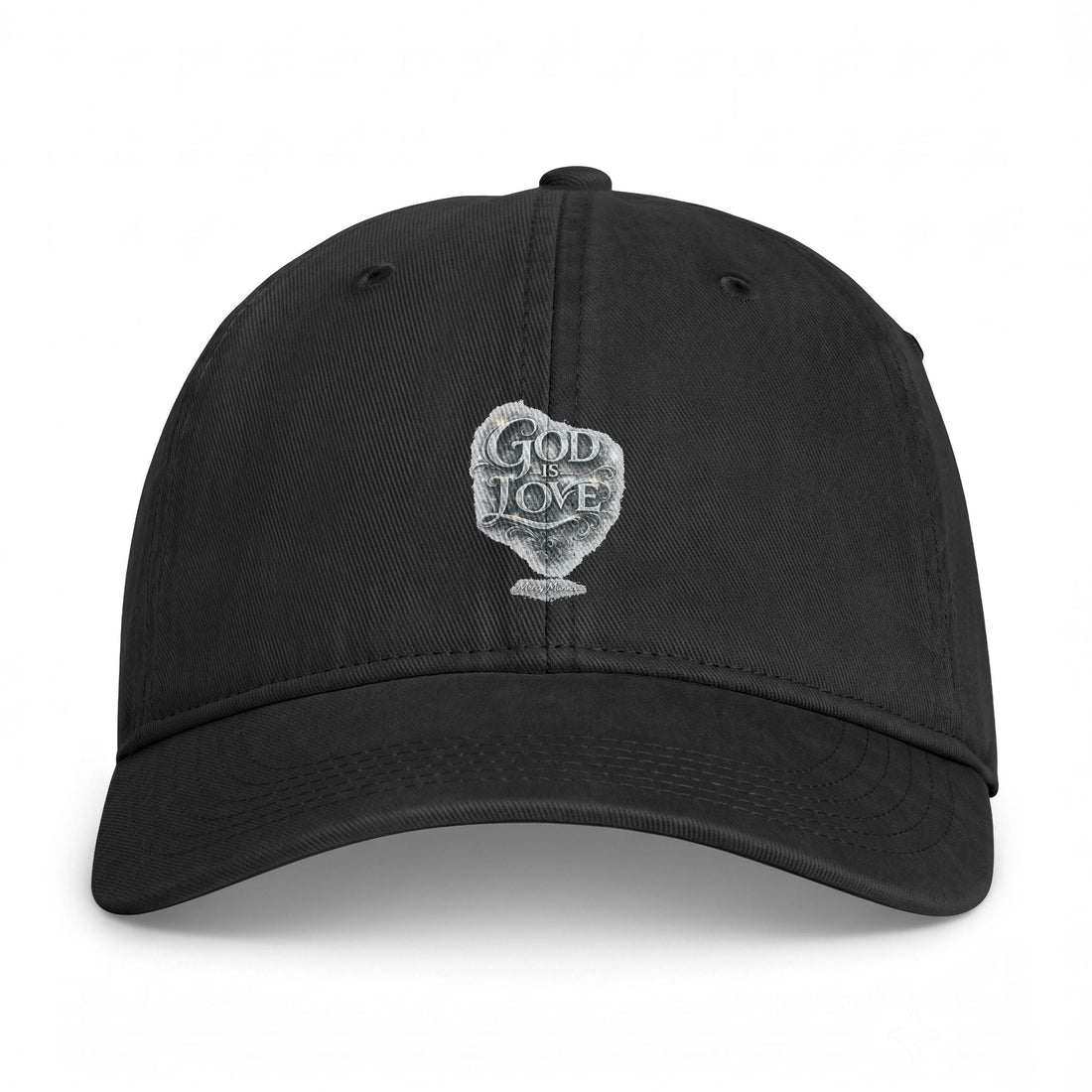 "God Is Love" Embroidered Washed Vintage Dad Hat — Adjustable Cap