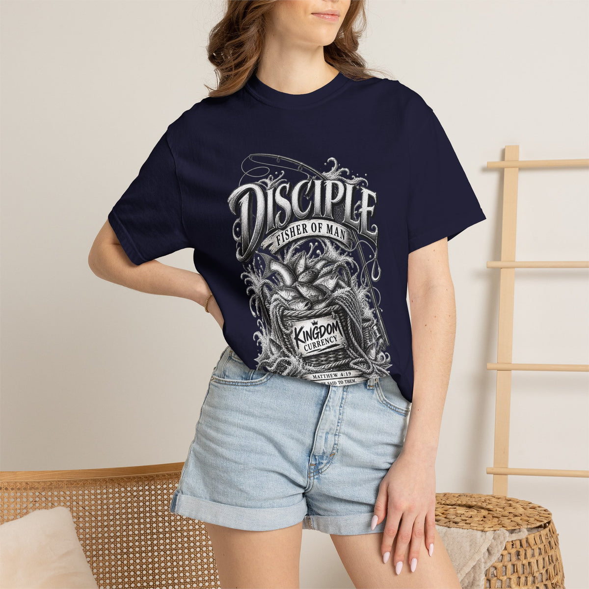 Disciple Fisher of Men Graphic T-Shirt — Fishing Design