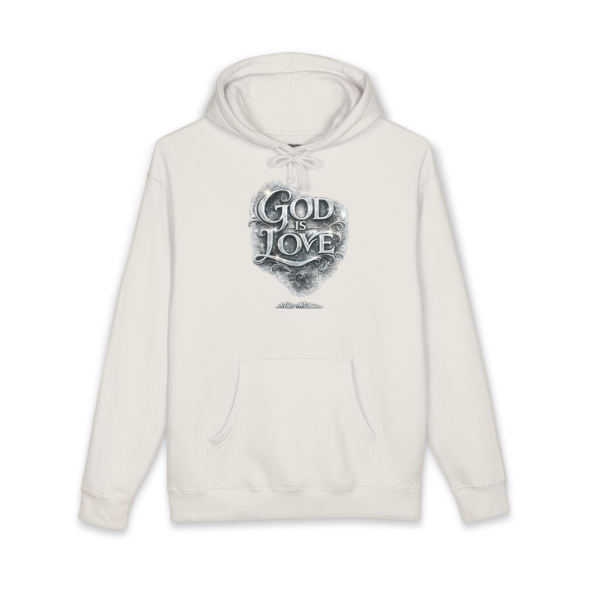 "God Is Love" Graphic Pullover Hoodie — Unisex Fleece Sweatshirt