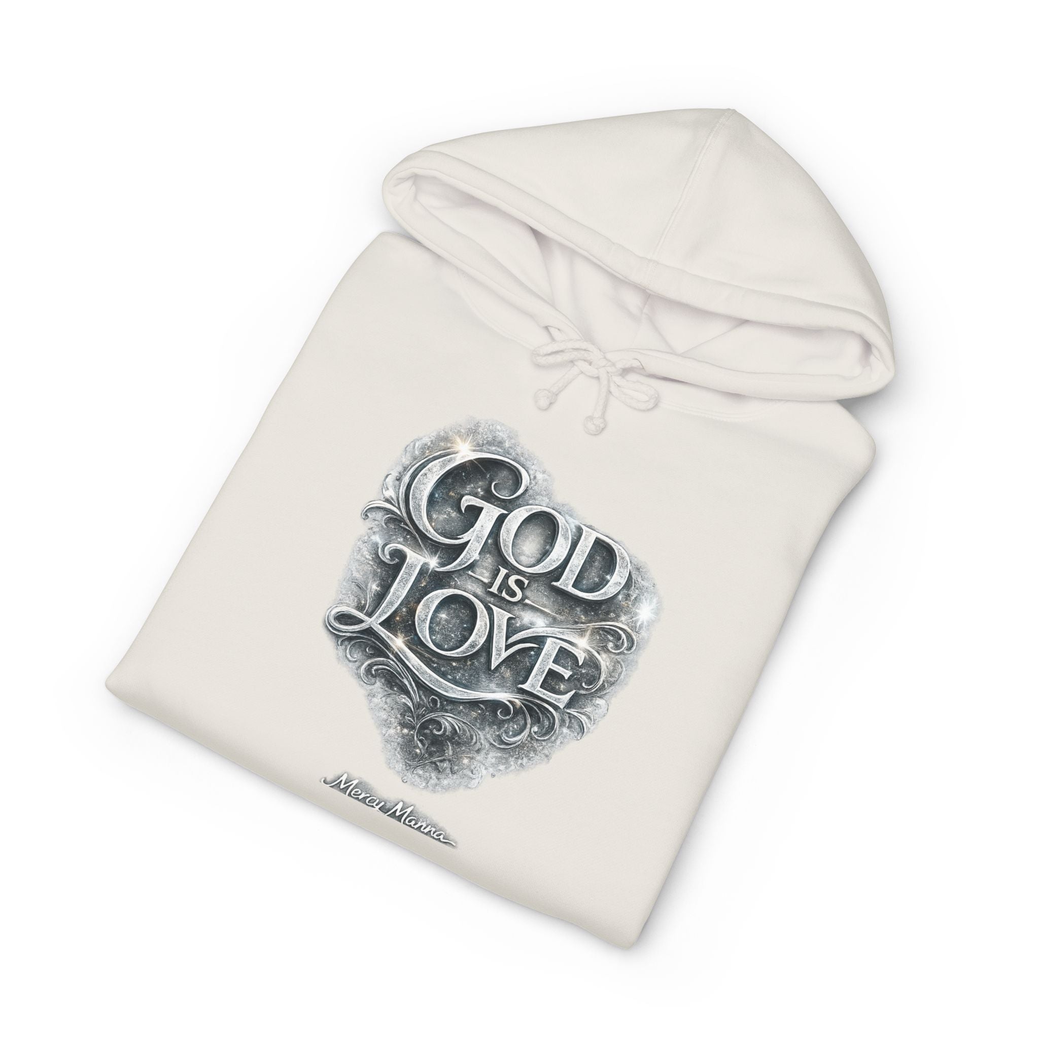 "God Is Love" Graphic Pullover Hoodie — Unisex Fleece Sweatshirt