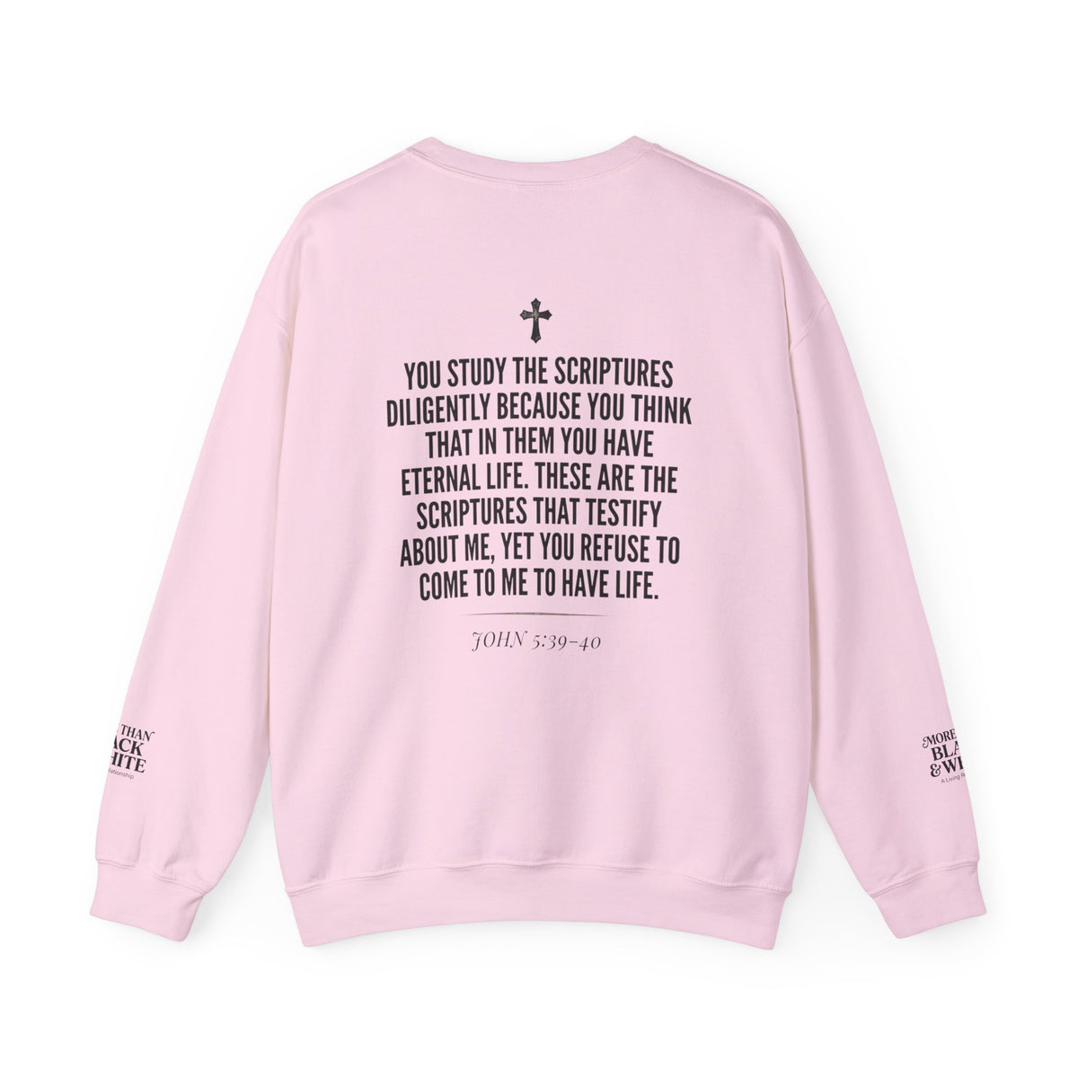 Mercy Manna More Than Black & White Crewneck Sweatshirt