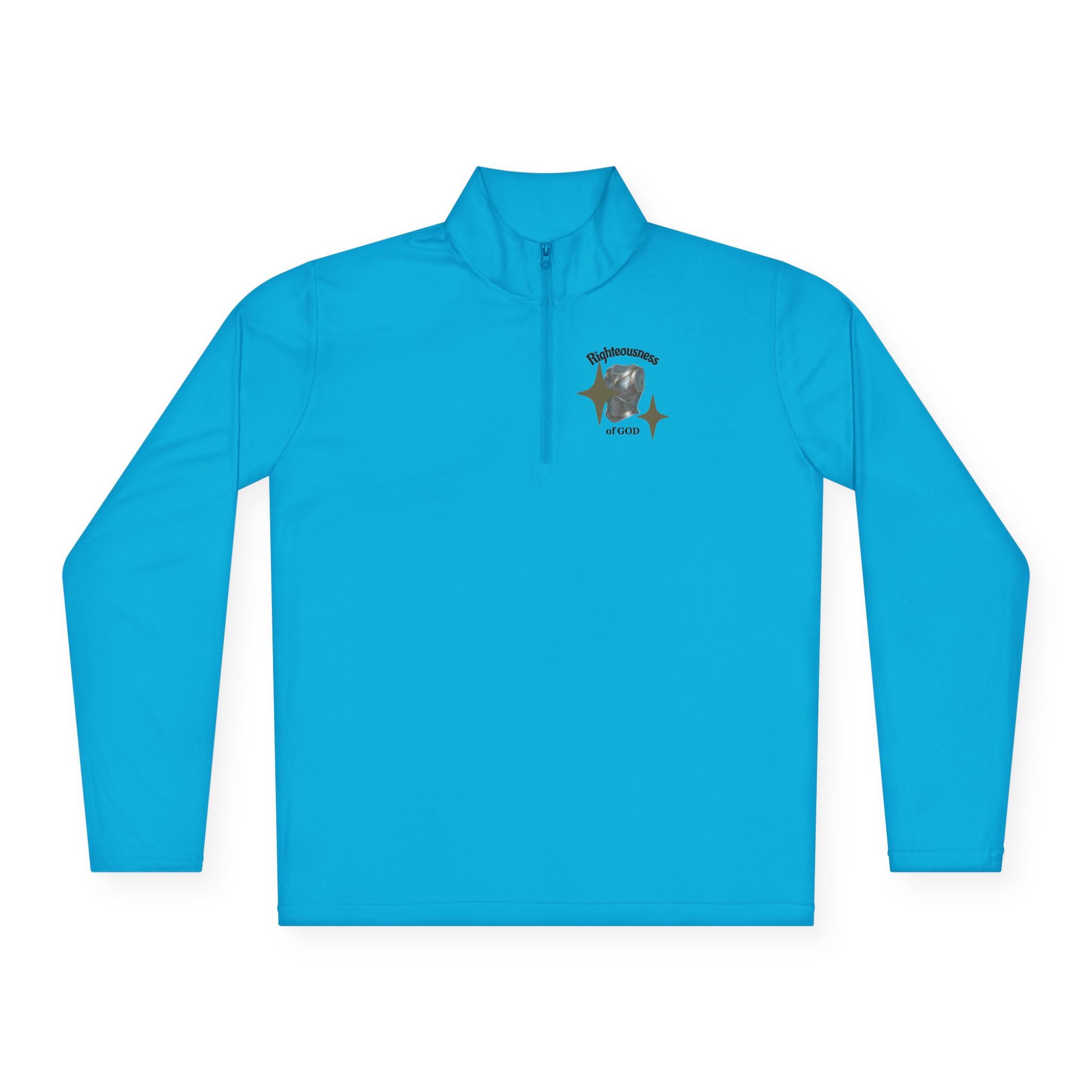 "Breastplate of Righteousness" Quarter-Zip Pullover — Unisex Graphic Sweatshirt