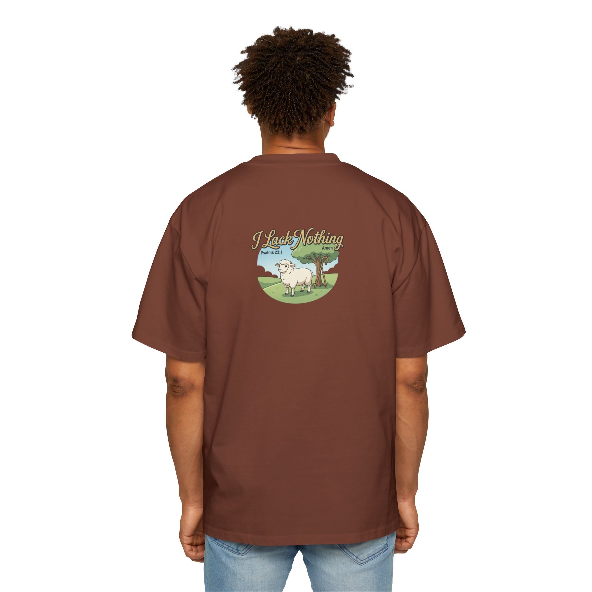 "The Lord Is My Shepherd" Oversized Graphic Tee — Men&