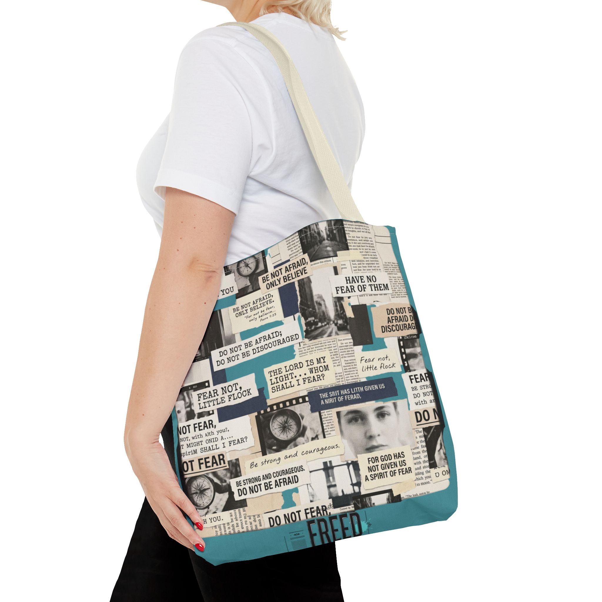 "Do Not Be Afraid" Graphic Tote Bag — Reusable Canvas Bag