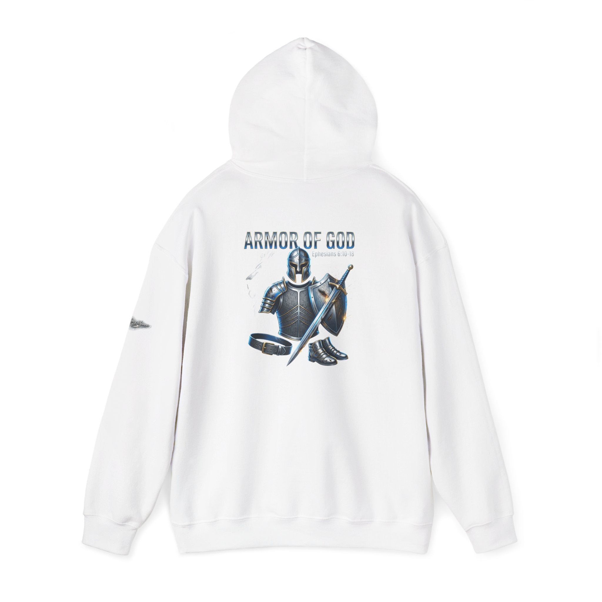 "Armor of God" Knight Graphic Pullover Hoodie — Unisex Fleece Sweatshirt
