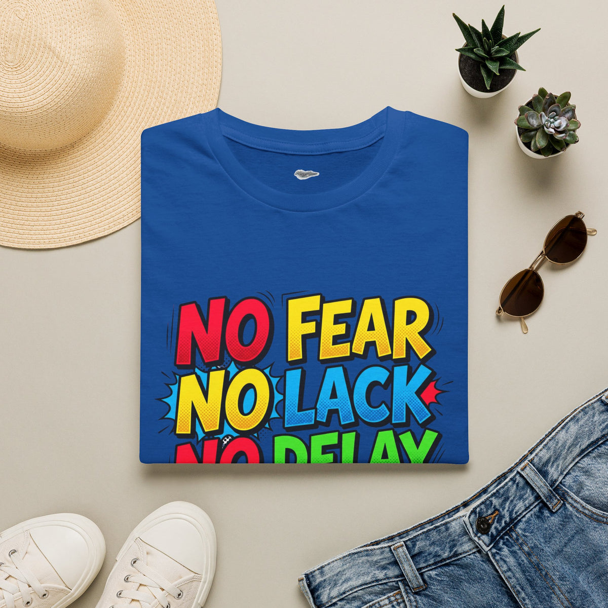 No Fear No Lack No Delay Tee — Psalm 23 Christian T-Shirt
