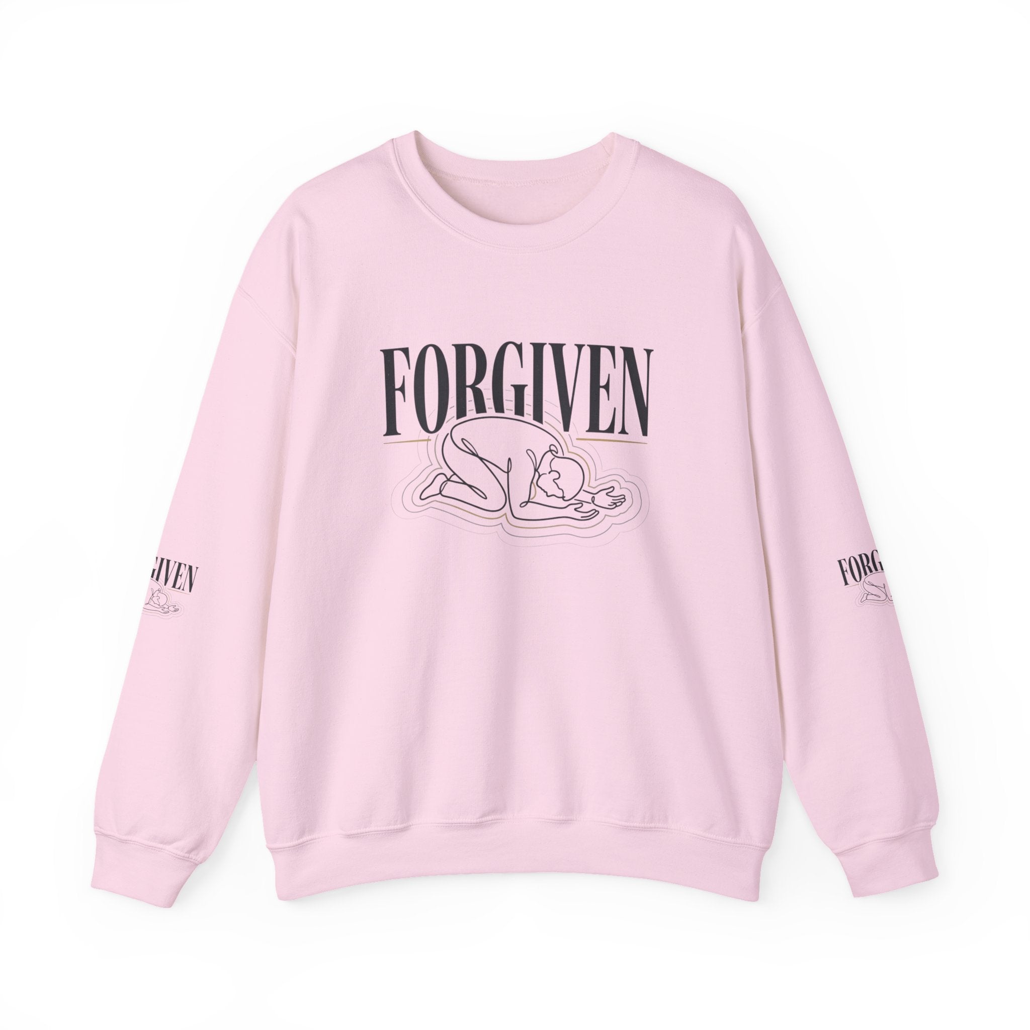 "Forgiven" Heavy Blend Crewneck Sweatshirt — Unisex Graphic Pullover