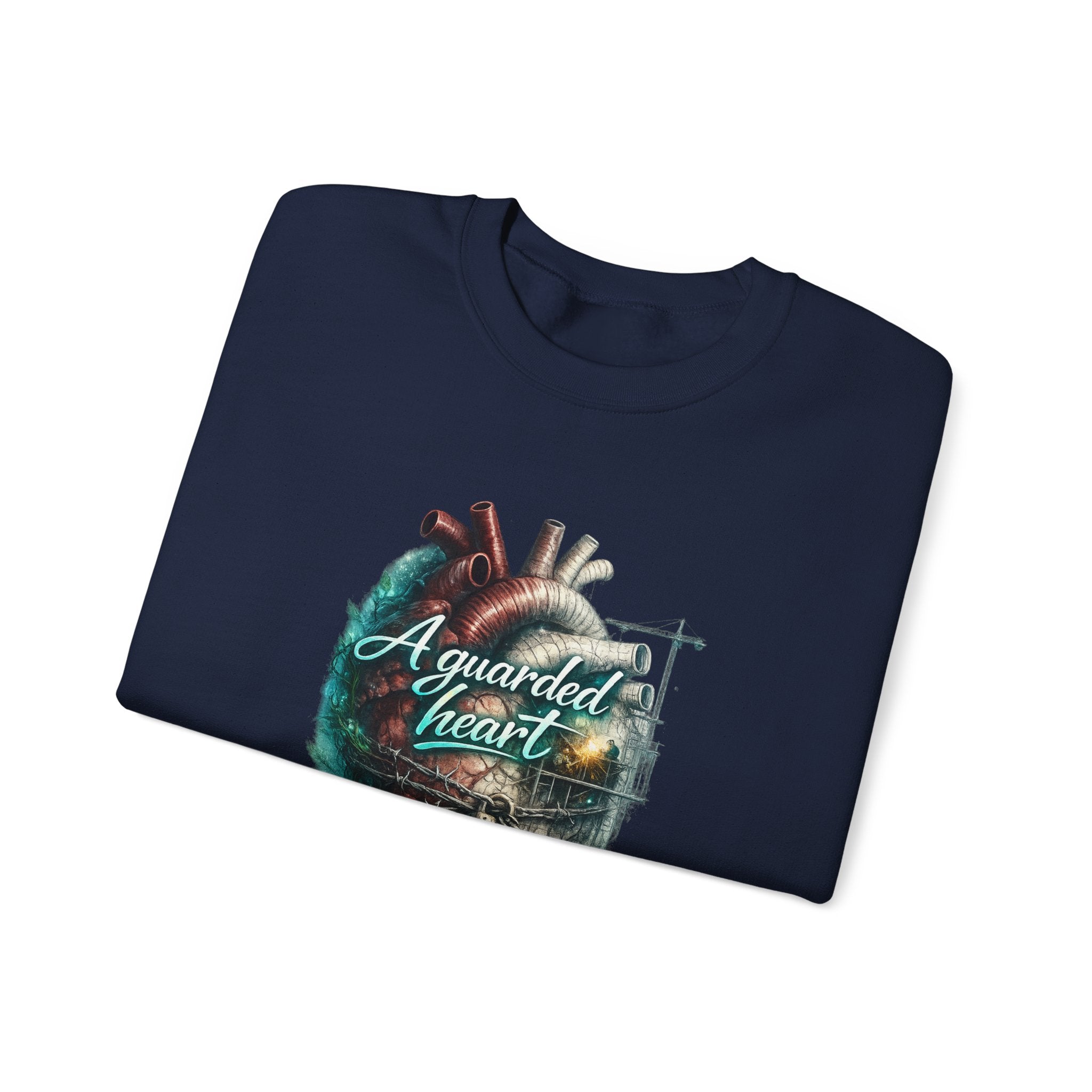 "A Guarded Heart" Crewneck Sweatshirt — Unisex Graphic Pullover