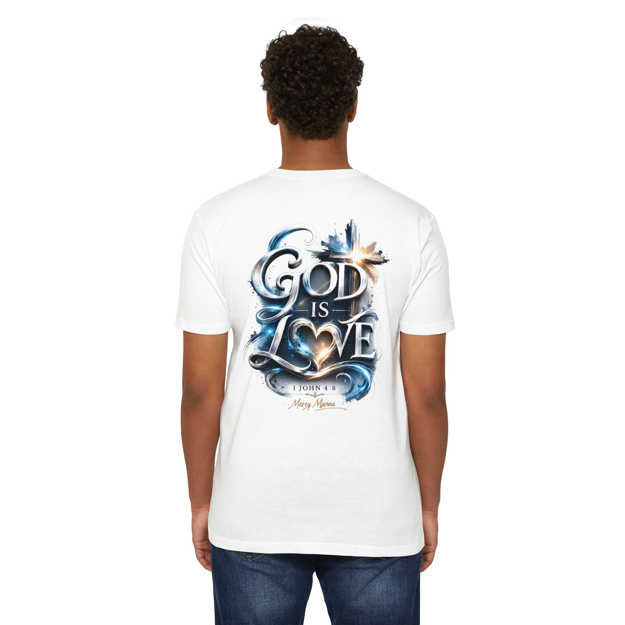 "God Is Love" Graphic Tee — Unisex Cotton T-Shirt (1 John 4:8)