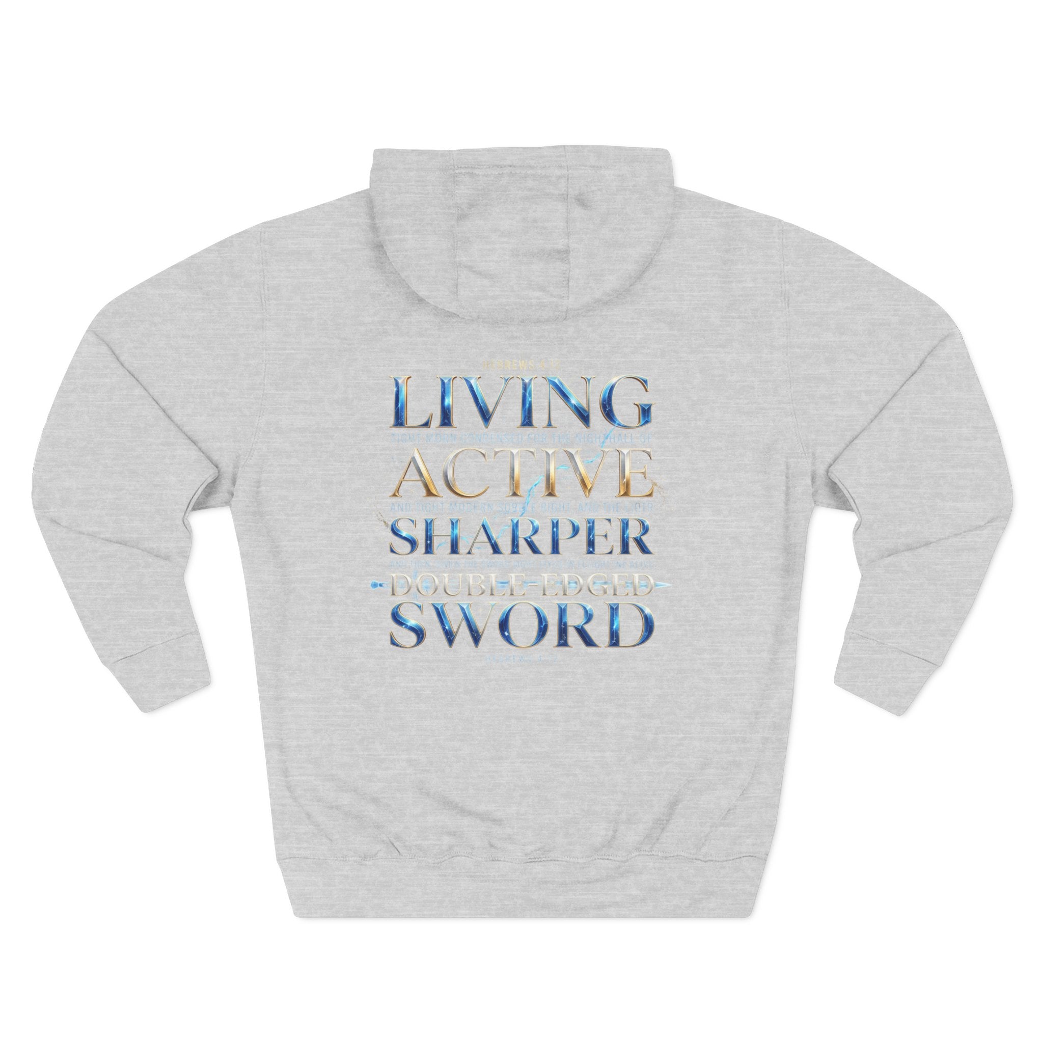 "Hebrews 4:12" Sword Graphic Pullover Hoodie — Unisex Fleece Sweatshirt