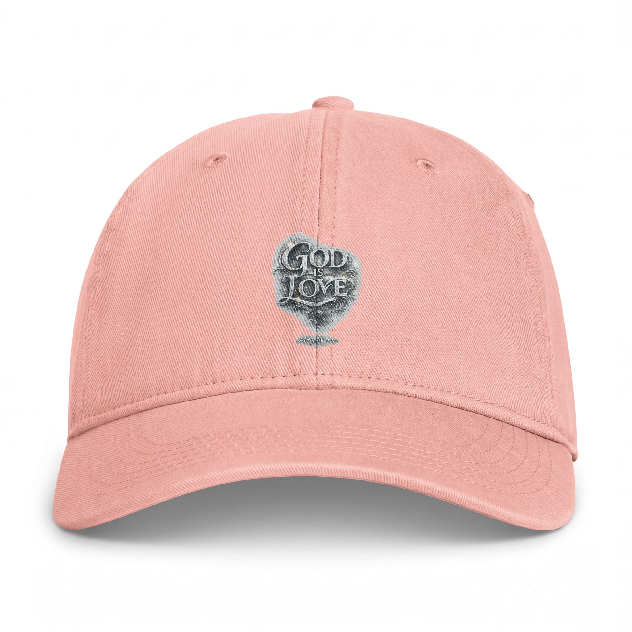 "God Is Love" Embroidered Washed Vintage Dad Hat — Adjustable Cap