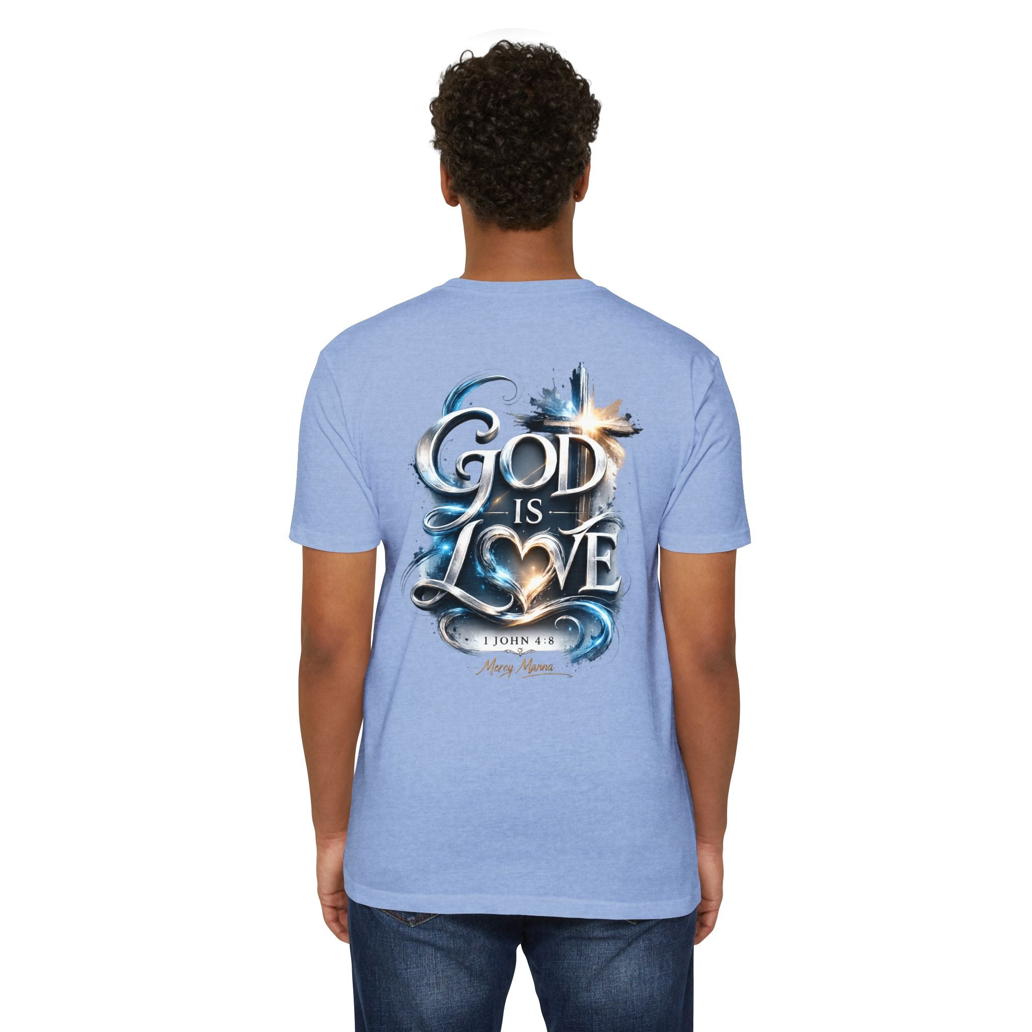 "God Is Love" Graphic Tee — Unisex Cotton T-Shirt (1 John 4:8)