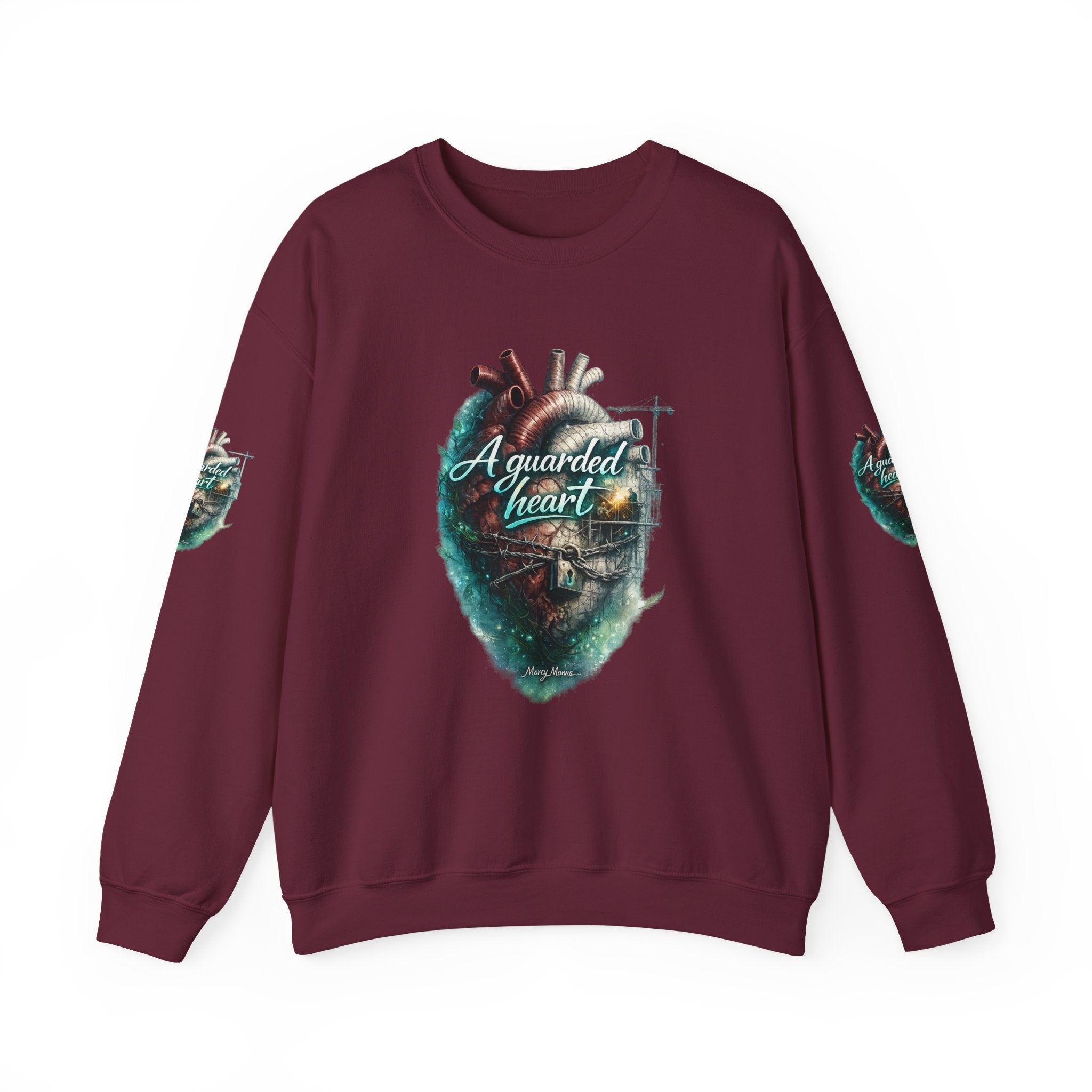 "A Guarded Heart" Crewneck Sweatshirt — Unisex Graphic Pullover