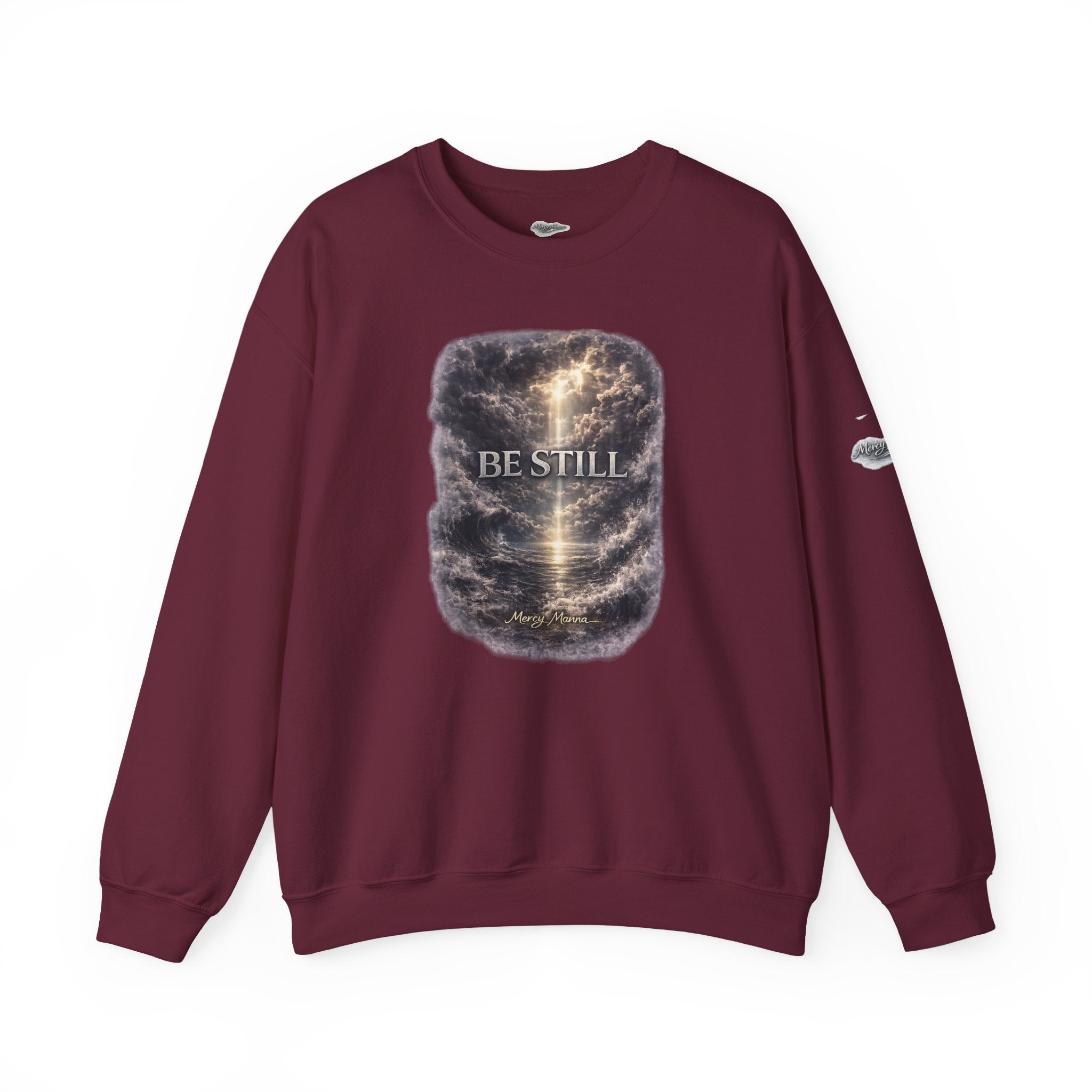"Be Still" Graphic Crewneck Sweatshirt — Unisex Fleece Pullover