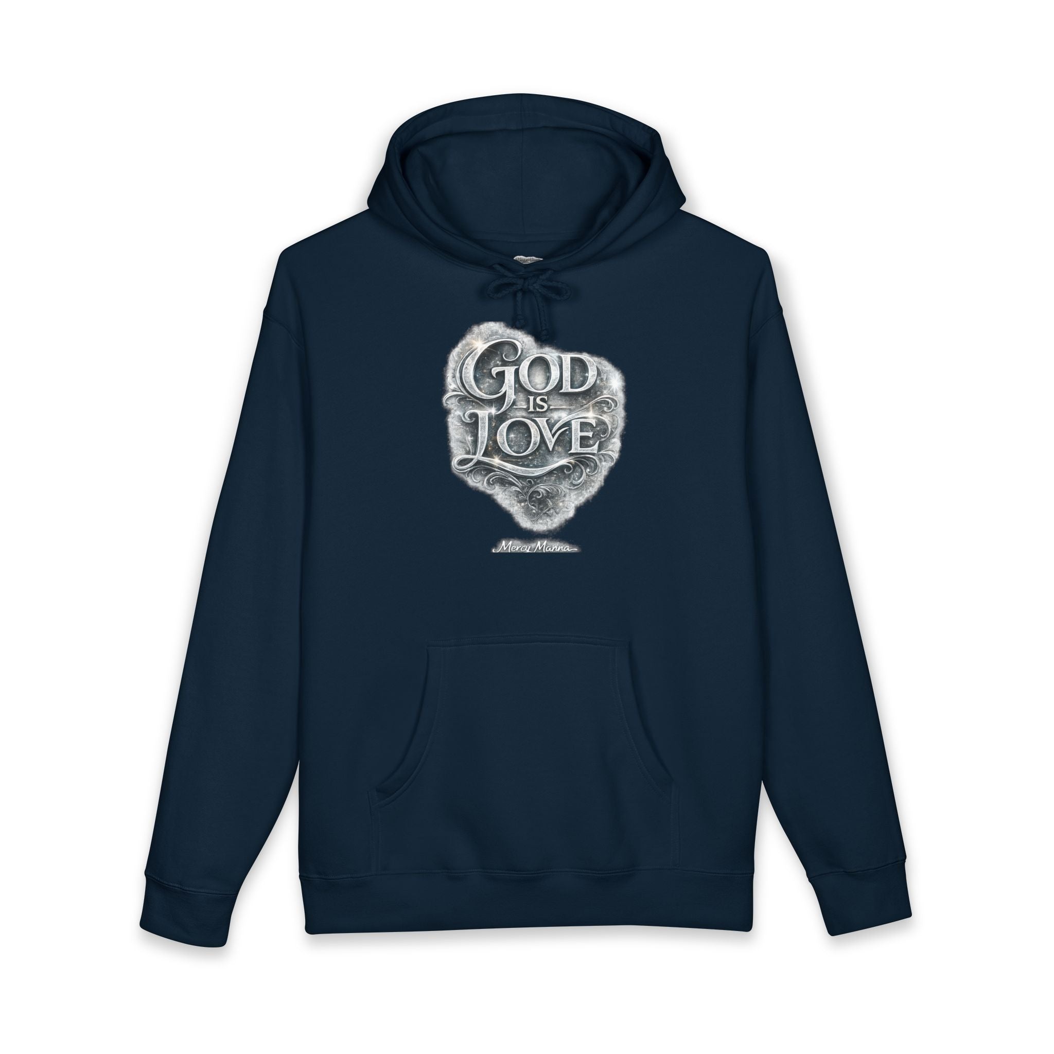 "God Is Love" Graphic Pullover Hoodie — Unisex Fleece Sweatshirt