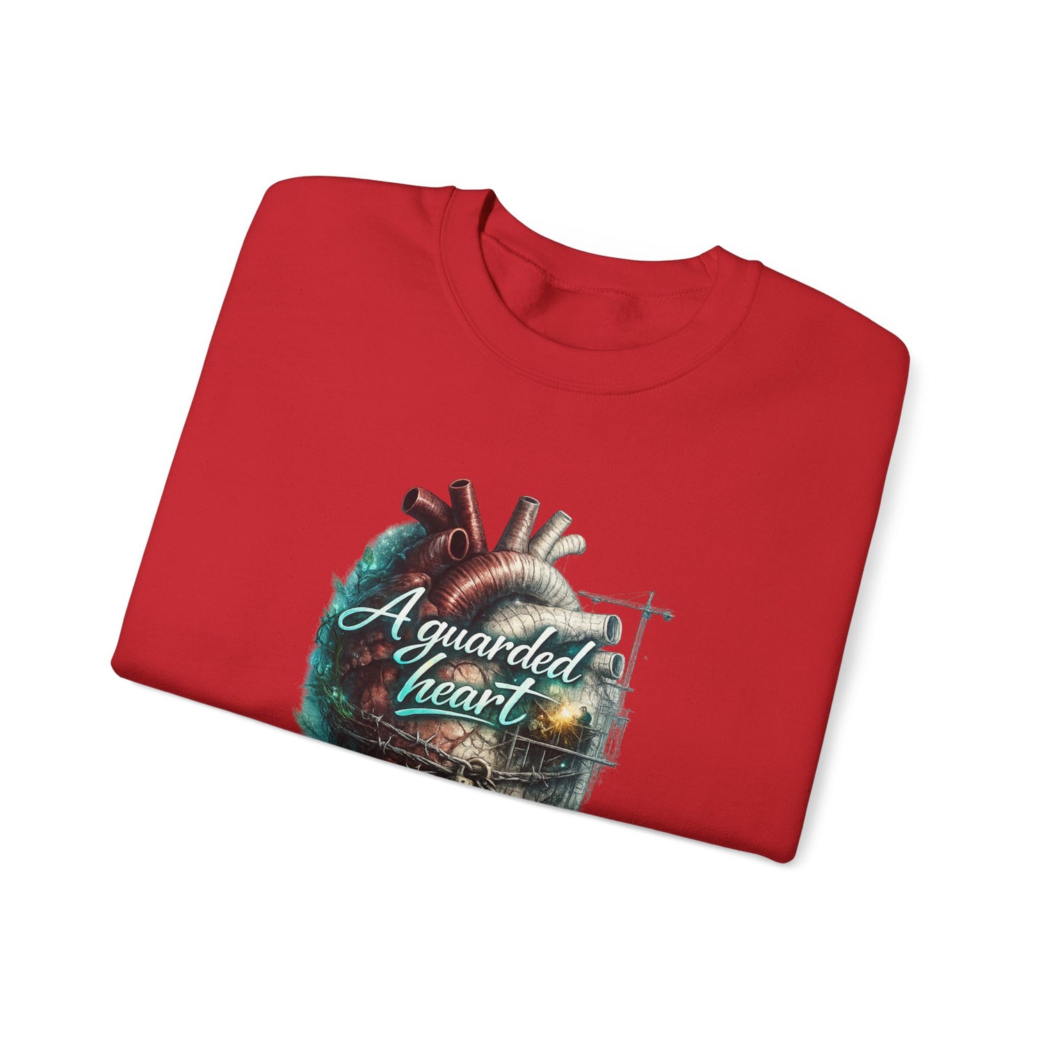 "A Guarded Heart" Crewneck Sweatshirt — Unisex Graphic Pullover