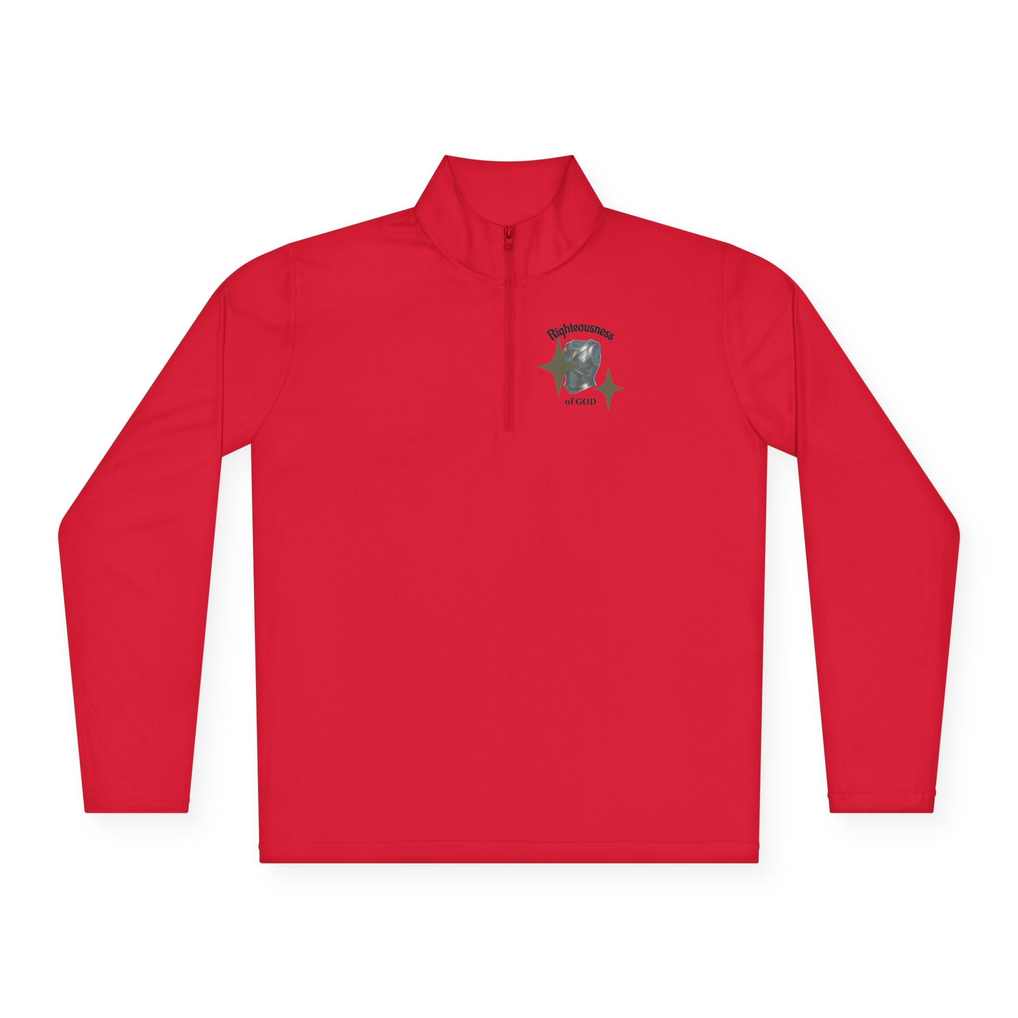 "Breastplate of Righteousness" Quarter-Zip Pullover — Unisex Graphic Sweatshirt
