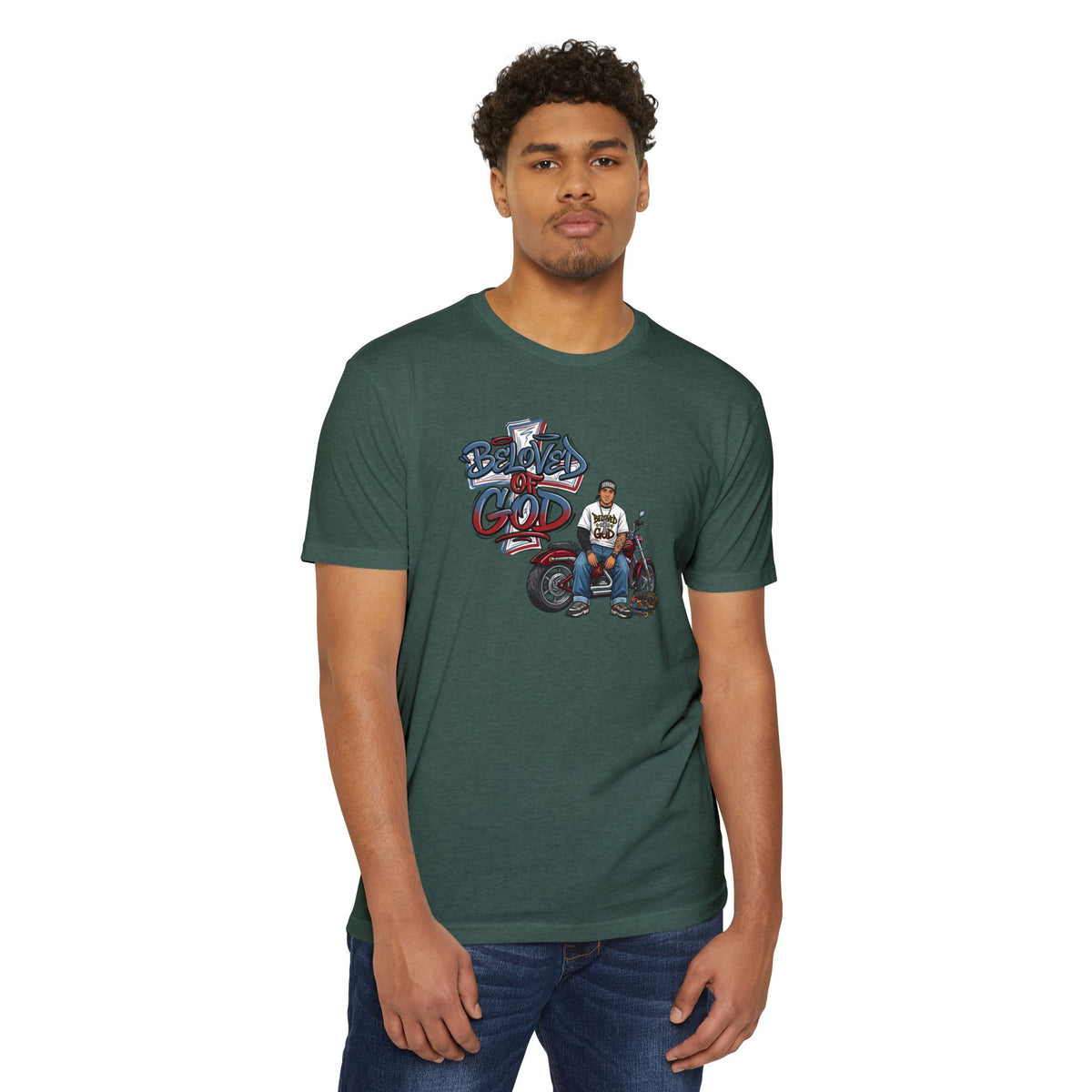 Mercy Manna Beloved of G T-Shirt – Motorcycle Love Graphic Tee