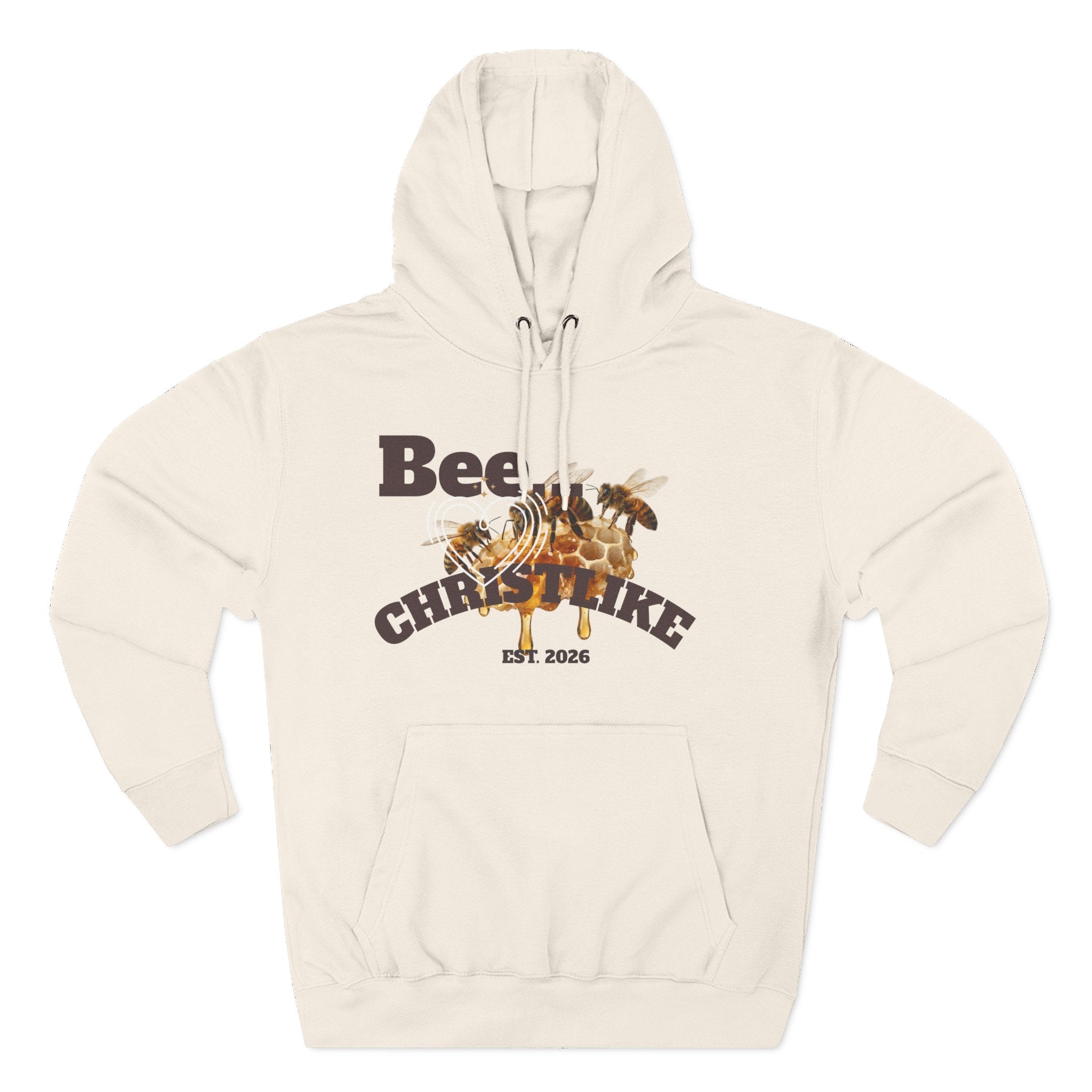 "Be Christlike" Honeybee Graphic Pullover Hoodie — Unisex Fleece Sweatshirt