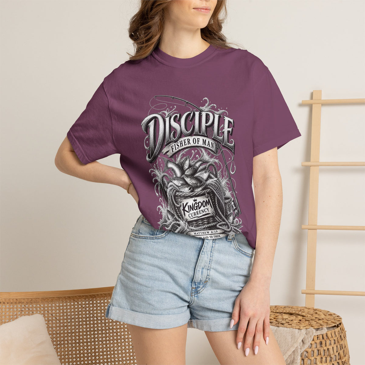 Disciple Fisher of Men Graphic T-Shirt — Fishing Design