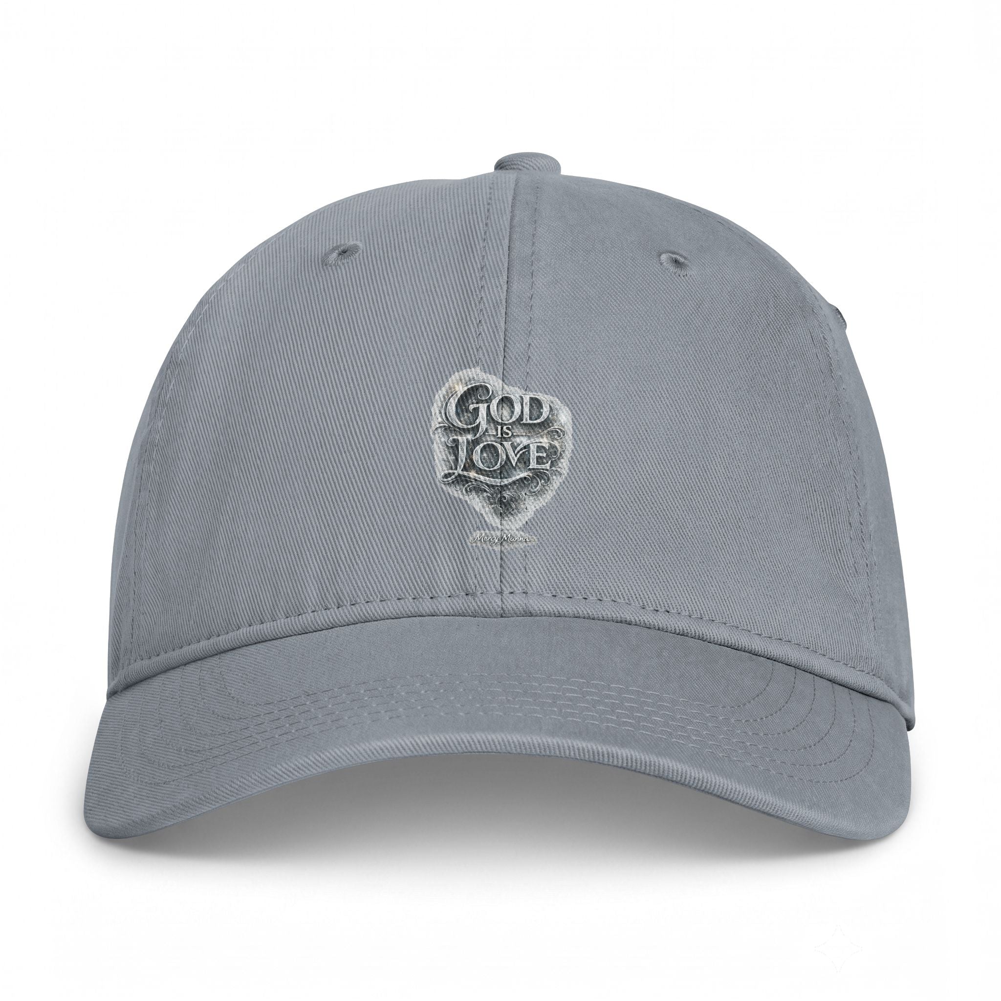 "God Is Love" Embroidered Washed Vintage Dad Hat — Adjustable Cap
