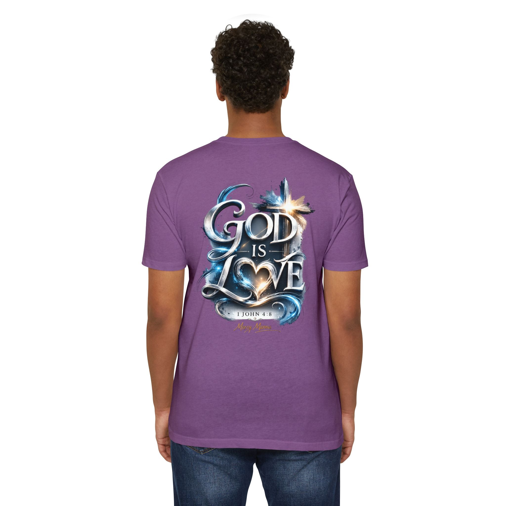 "God Is Love" Graphic Tee — Unisex Cotton T-Shirt (1 John 4:8)