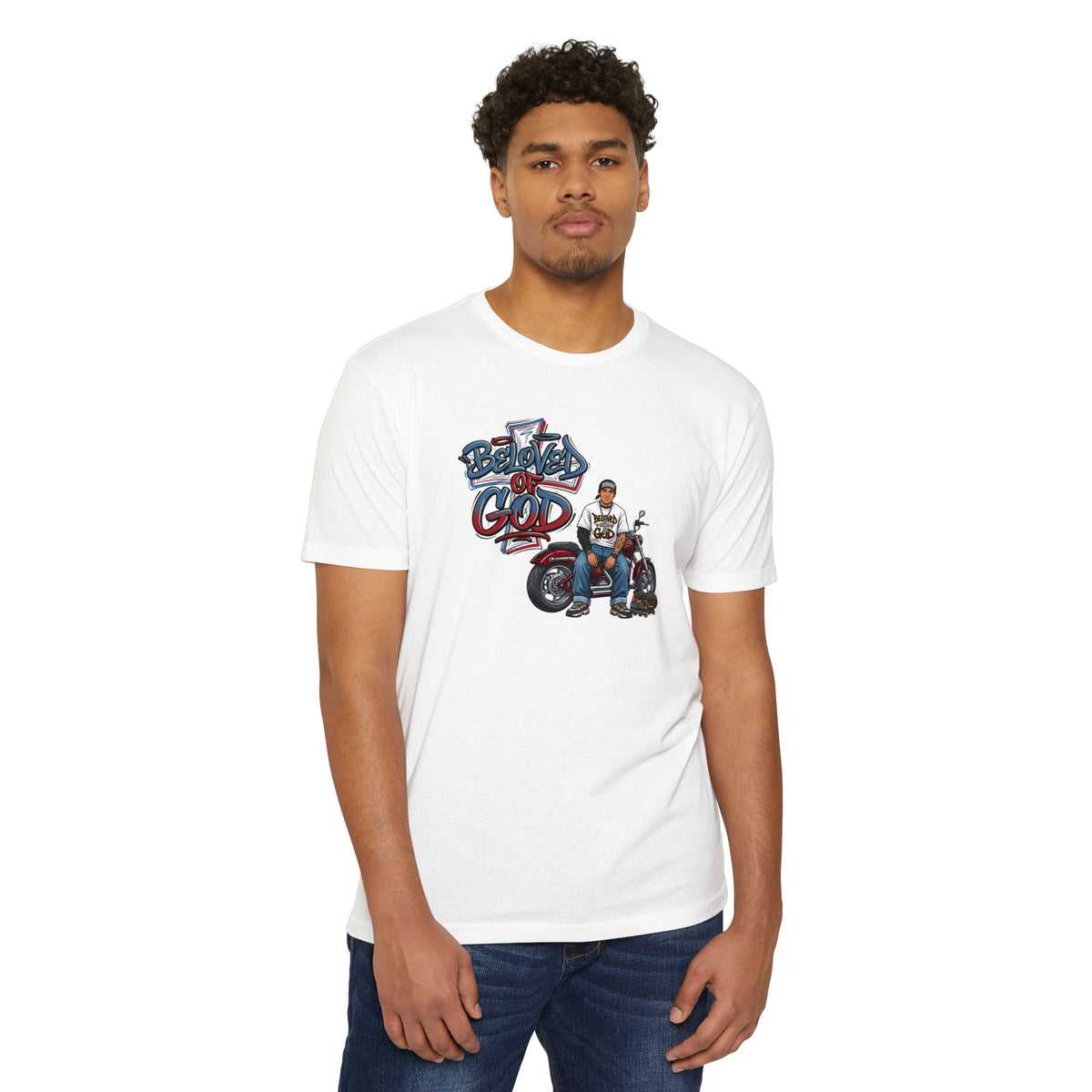 Mercy Manna Beloved of G T-Shirt – Motorcycle Love Graphic Tee